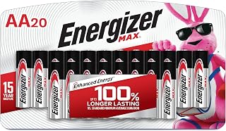 Energizer AA Batteries, Max Double A Battery Alkaline, 20 Count