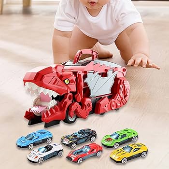 Amazon | Leefasy 恐竜を飲み込む乗り物、変形キャリアトラック