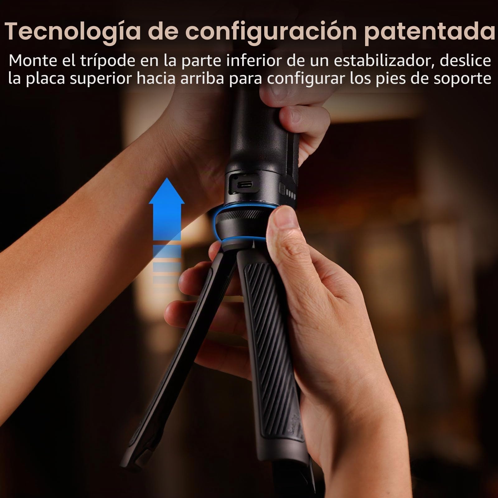 SMALLRIG Mini Trípode de Liberación Rápida, Universalmente Compatible con Montaje de Tornillo de 1/4"-20 para Estabilizadores, Cámara, Jaula - 4117