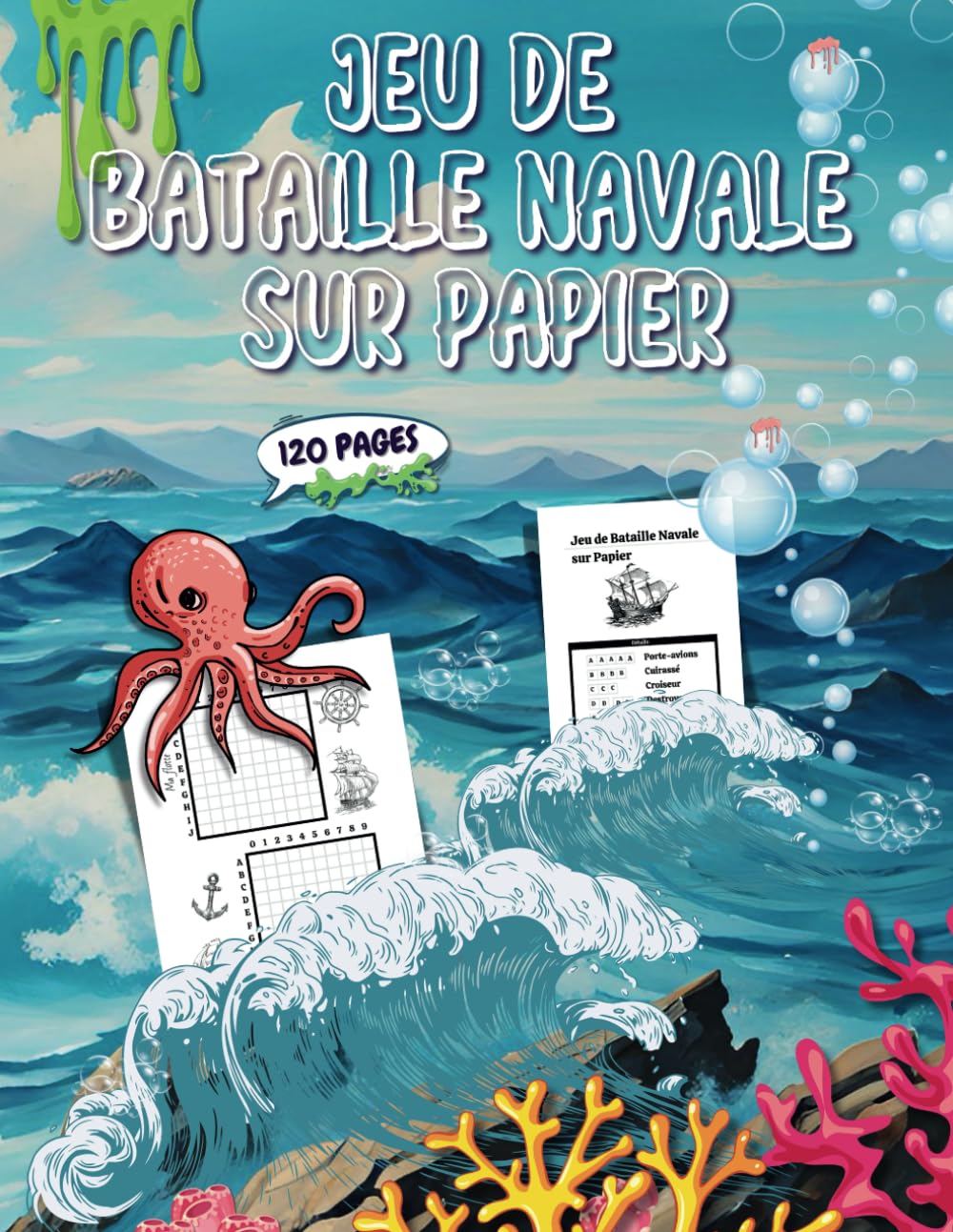 Jeu de Bataille Navale sur Papier: 120 pages