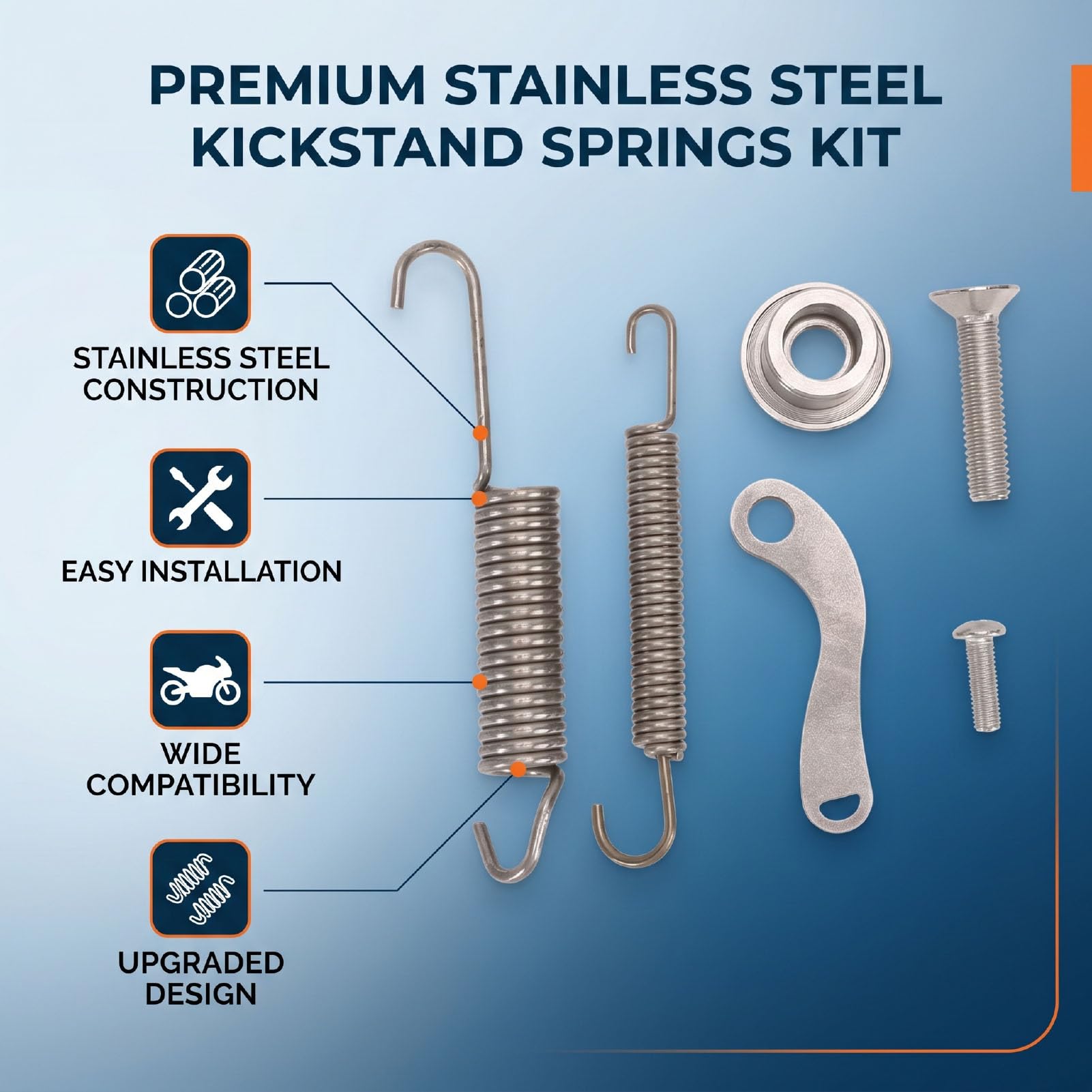 Fydun Kit de Tornillos para Soporte Lateral de Motocicleta, Repuesto de Acero Inoxidable para Modelos 250 350 450 XCF 125-500 EXC EXC-F FE FX TE TX