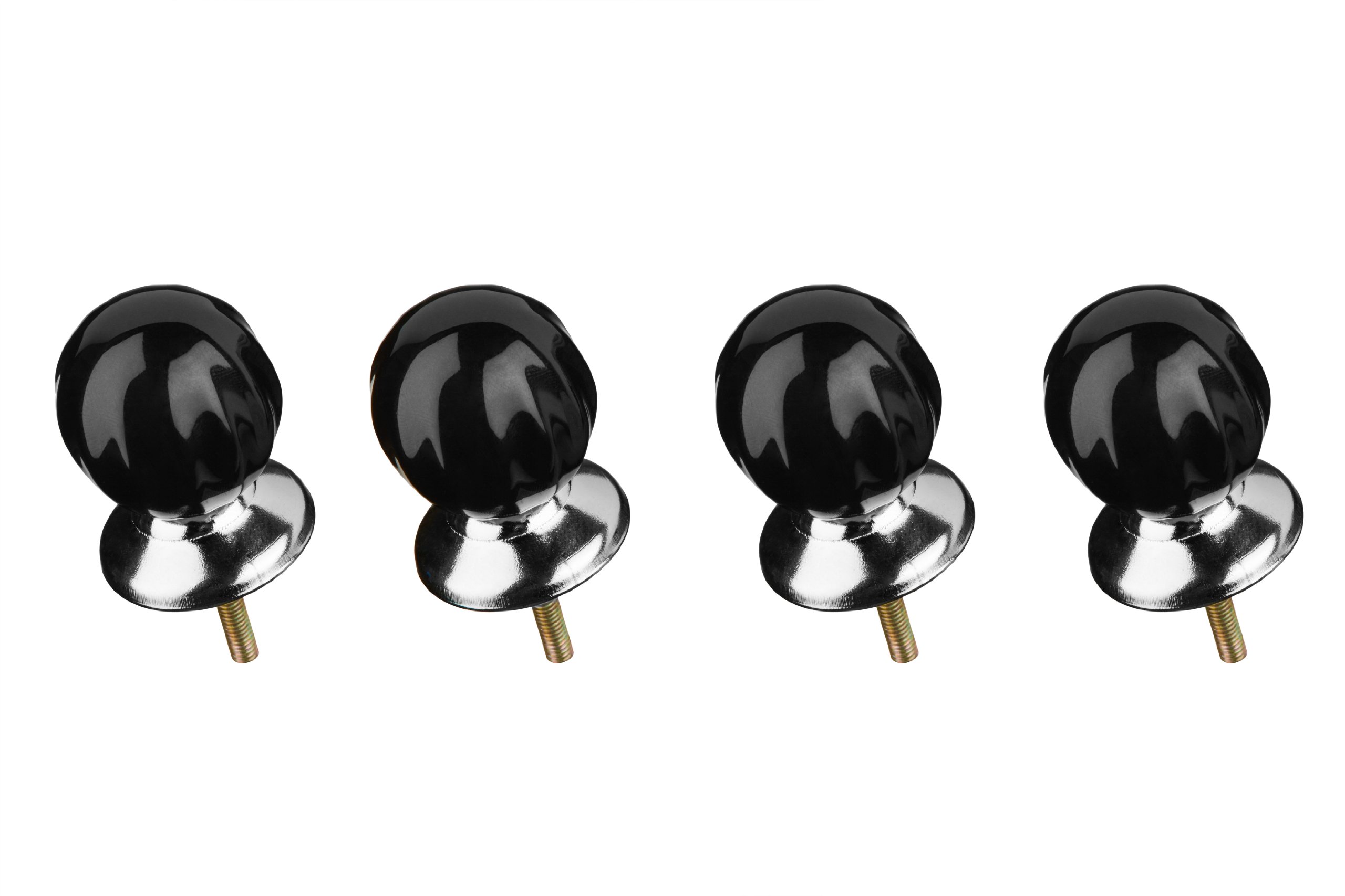 Premier Housewares Retro Style Ceramic Drawer Knobs Black