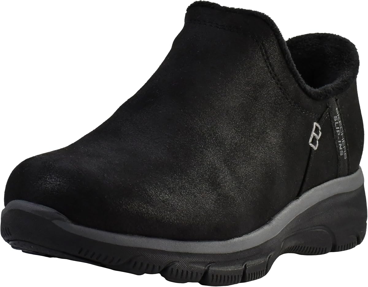 Skechers Women's Easy Going Modern Hour Slip-Ins | Hands Free Slip-Ins, Air-Cooled Memory Foam, Relaxed Fit, Faux Fur Lining, Water Repellent, Vegan