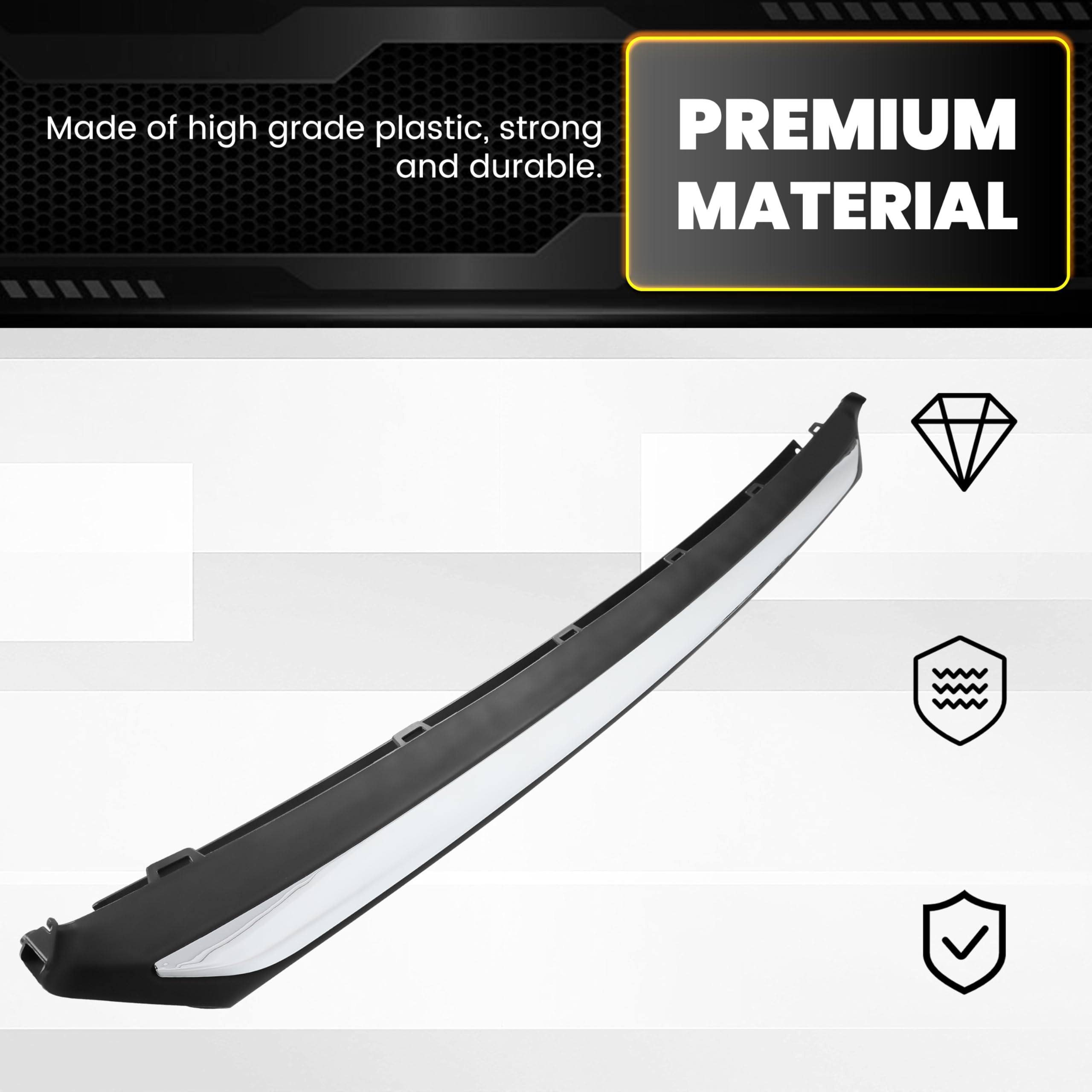 Front Bumper Trim Lower Chrome Compatible with 2013-2015 Honda