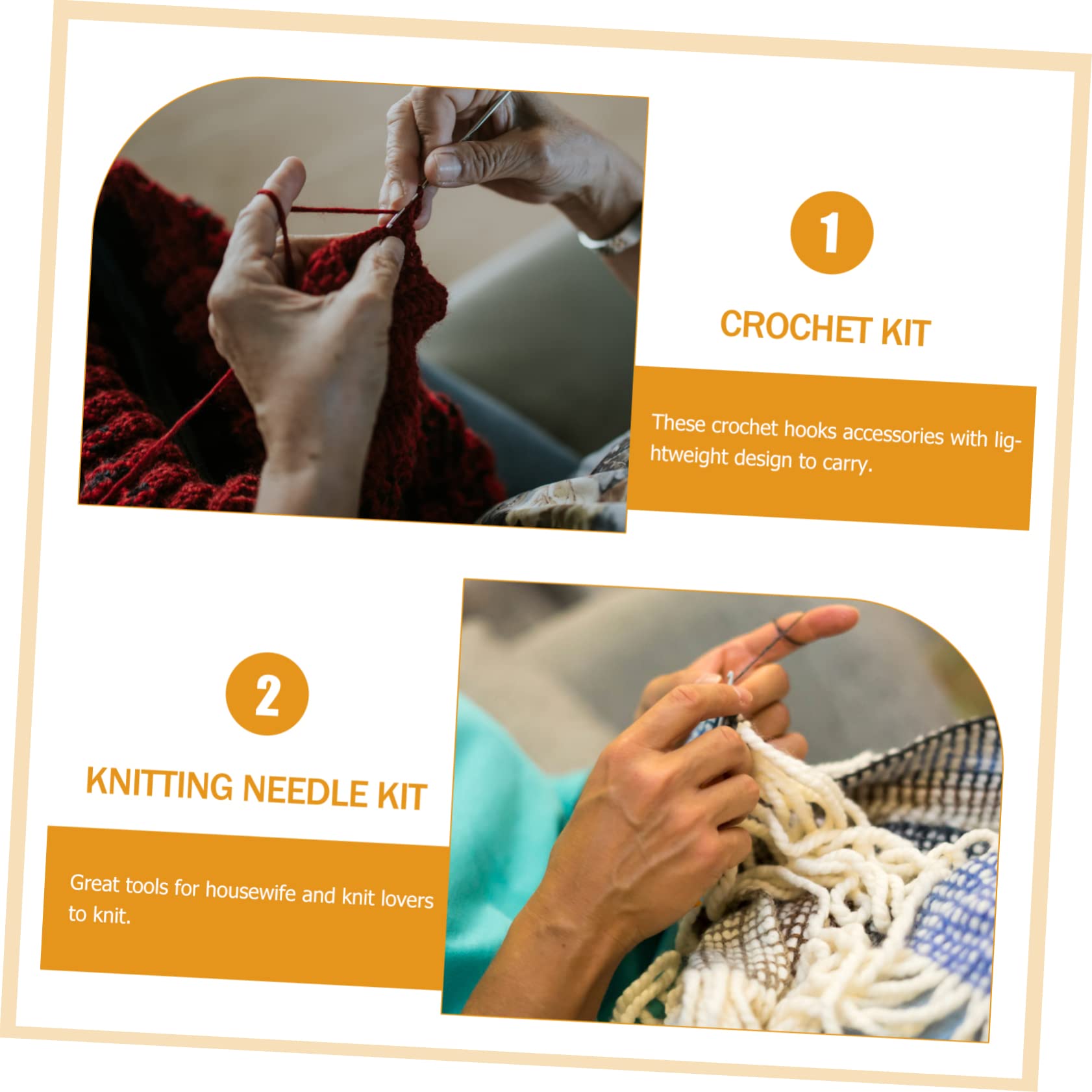 Kit de Crochet para Principiantes 47 Piezas, Agujas de Aleación de Aluminio Suaves Rebabas, Estuche de Lona para Manualidades