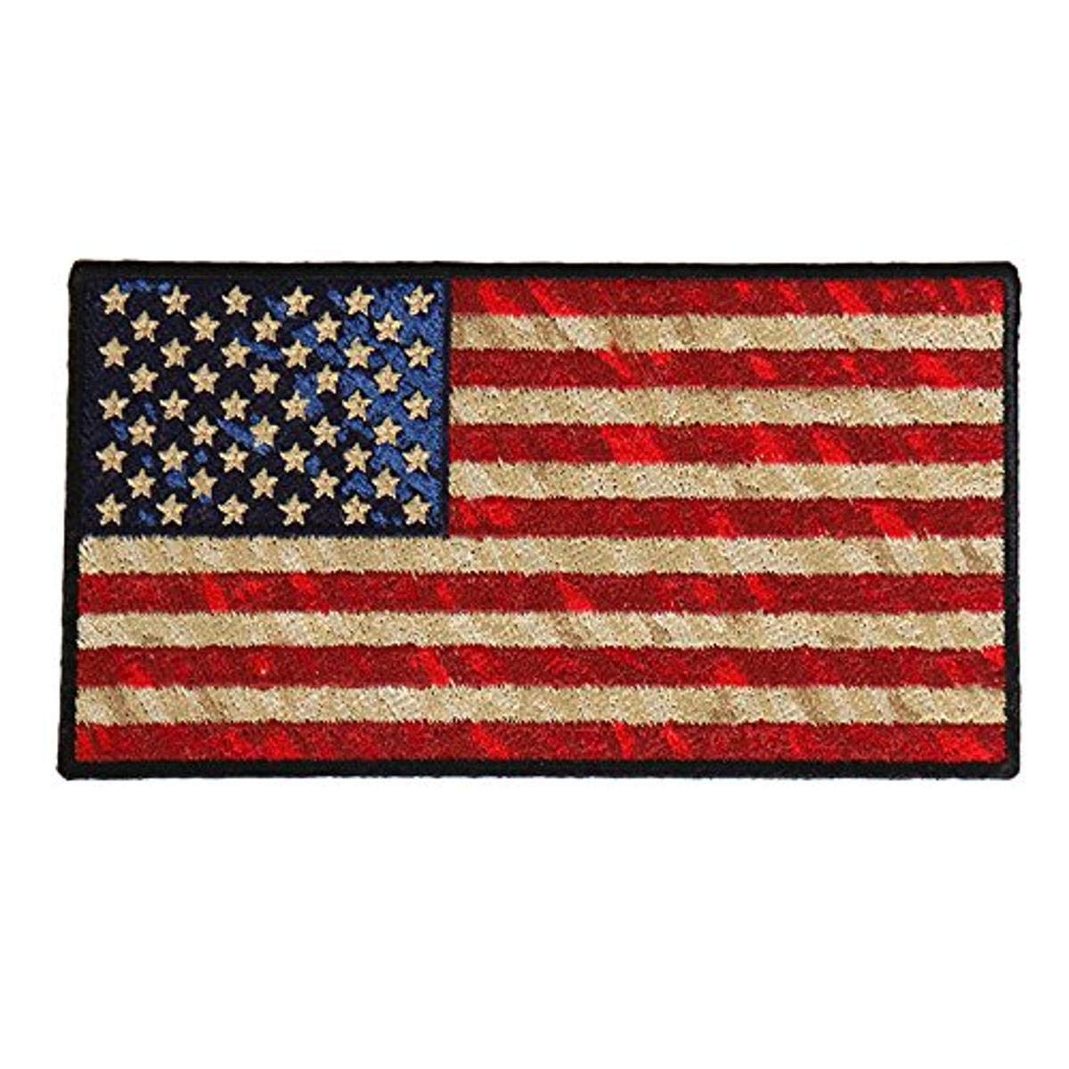 Patch toppe toppa ricamate termoadesiva stampato bandiera badge usa america