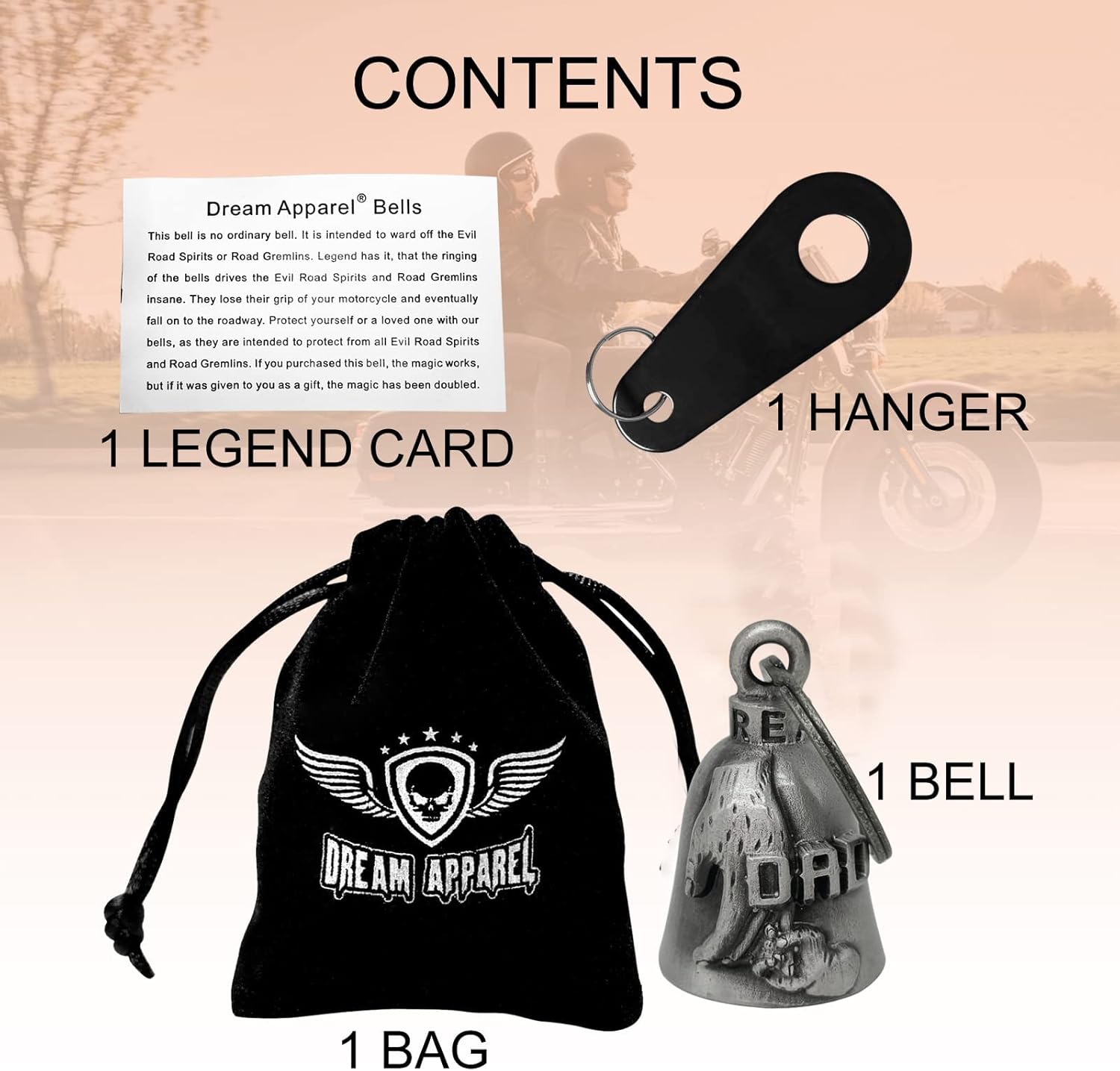 Dream Apparel Motorcycle Ride Bell For Bikers - Image 2