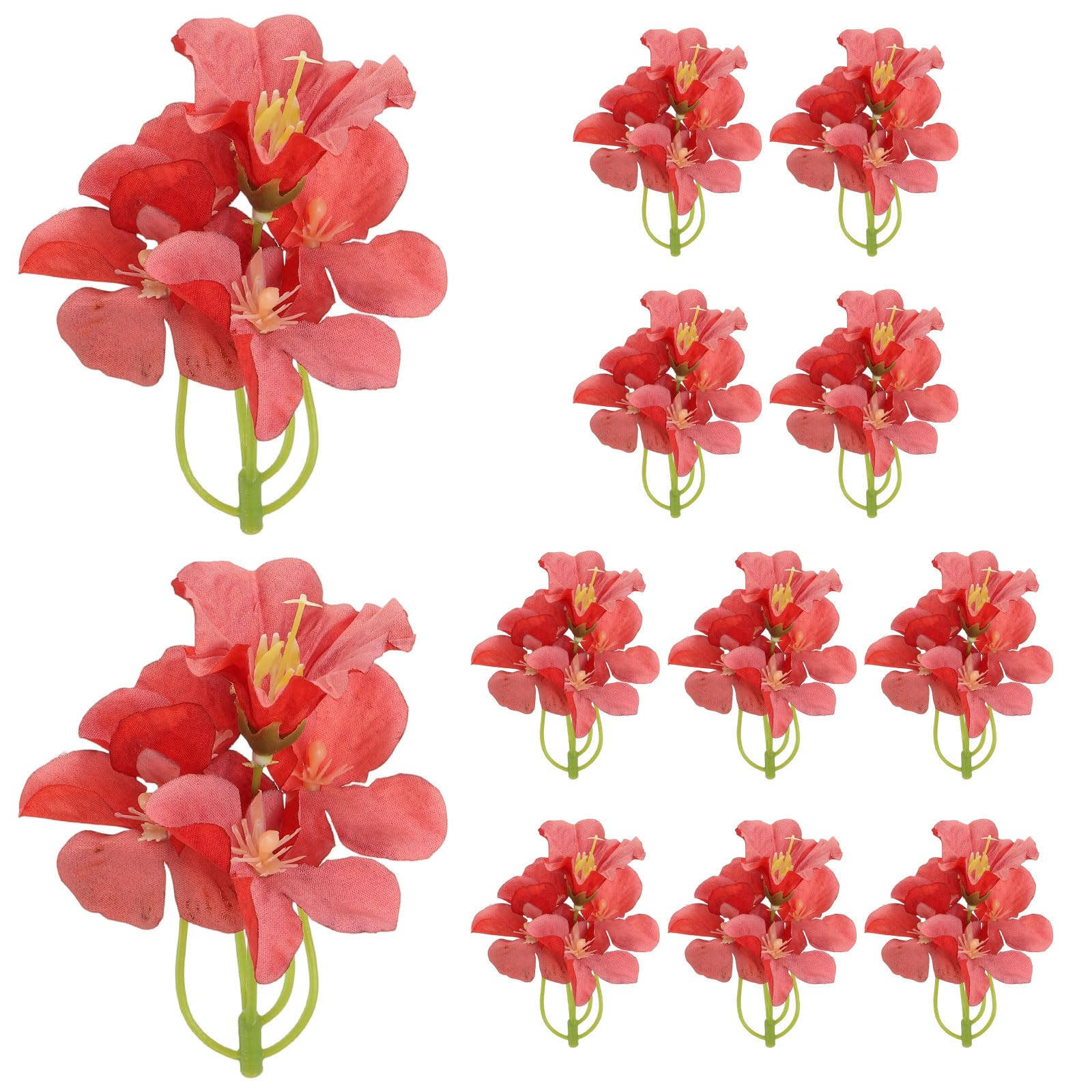Fleur d'orchidée artificielle pour centre de table et vase transparent de fête