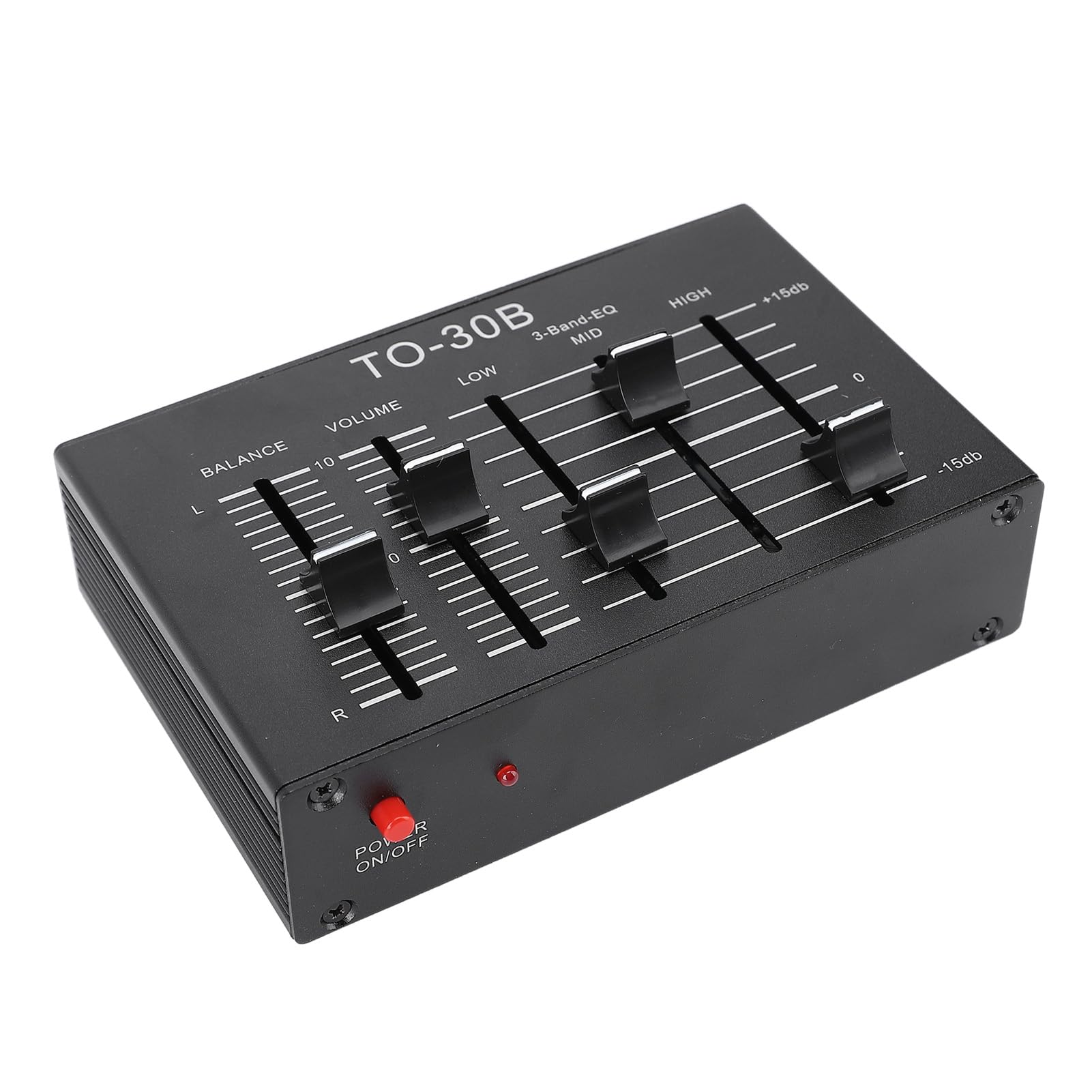Equalizzatore EQ a 3 Bande Stereo Alto Medio Basso Preamplificatore Controllo Bilanciamento Canale Audio