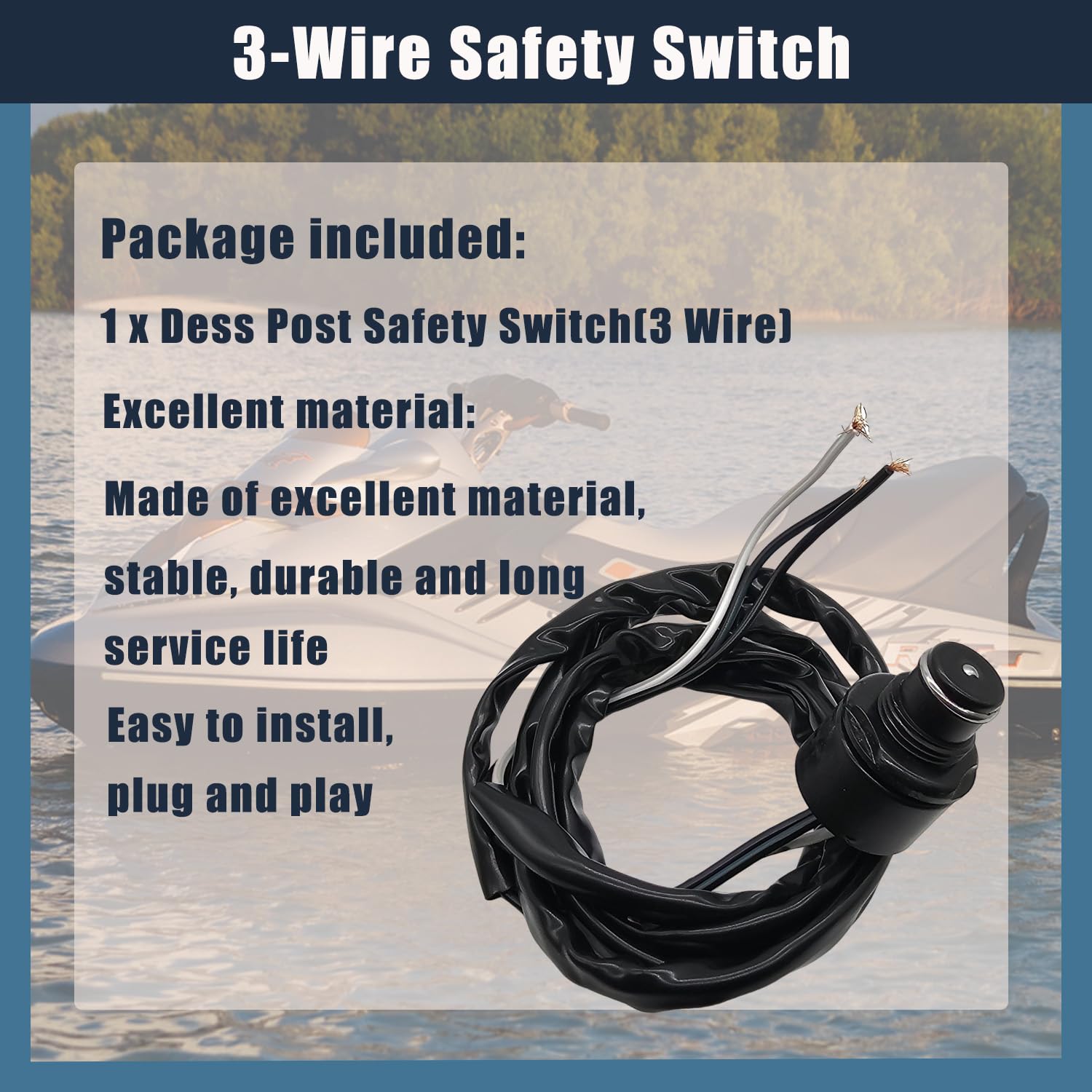 Amazon.com: 3-Wire Safety Switch,Fit for SeaDoo Dess Post Series