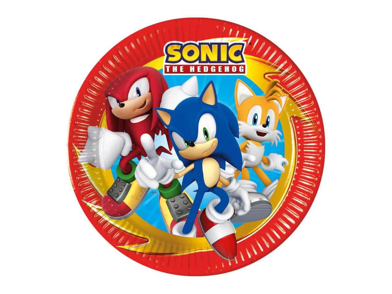 8Pk 23Cm Sonic Paper Plates