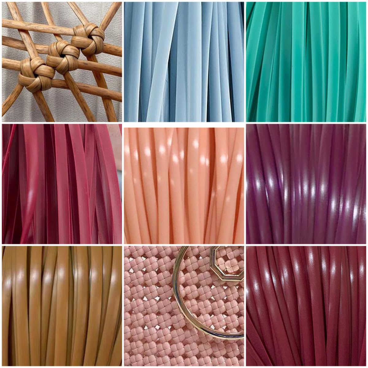 Rattan Sintetico da 500G, Materiale di Riparazione in Rattan Intrecciato in Plastica per Intreccio di Cesti, Mobili da Giardino E Riparazione di Sedie E Divani in Rattan, 5mm