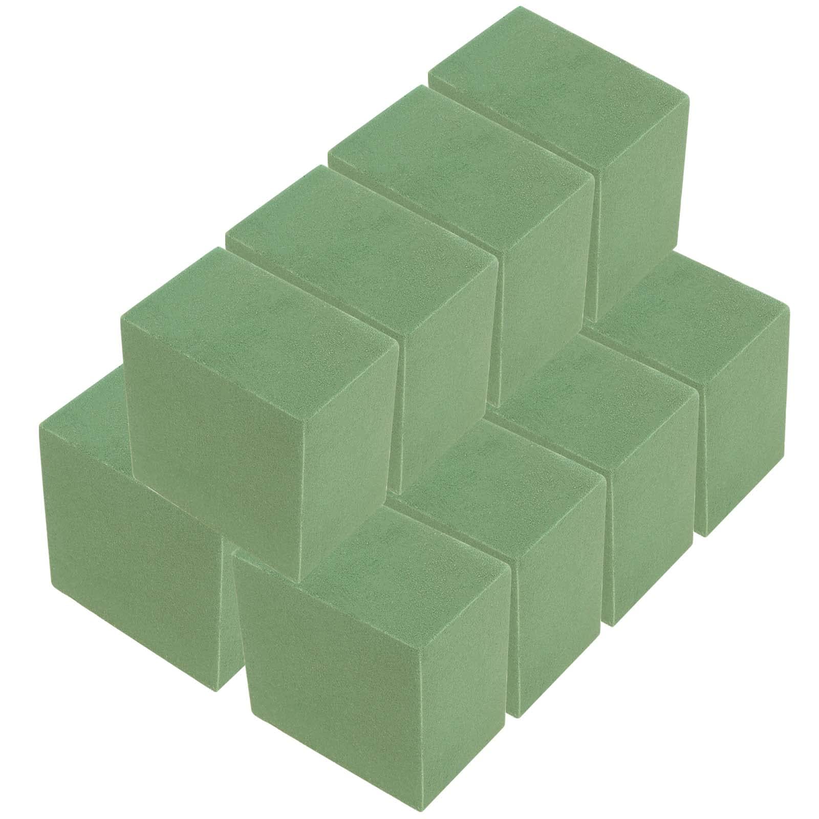 JEUIHAU12 Pack 11cm Square Floral Foam Block, Dry Foam Bricks Foam Blocks for Flowers, Floral Arrangement, Wedding Decoration and DIY Craft, Green
