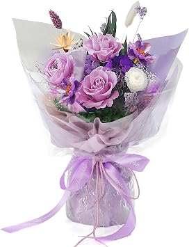 BestFlower Mothers Day Flowers Bouquet Gifts for Mom,Roses Bouquet Gifts for Women Mom Wife from Daughter,Fresh Flowers for Delivery/Purple Rose