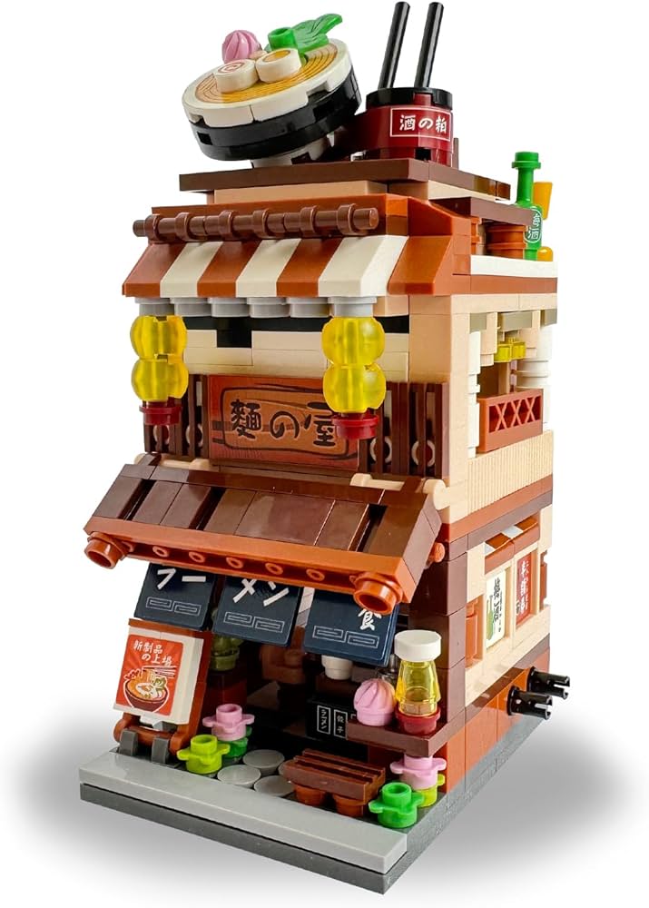 Amazon.com: HOUXIPUPY Mini Japanese-Noodle Shop Building-Blocks