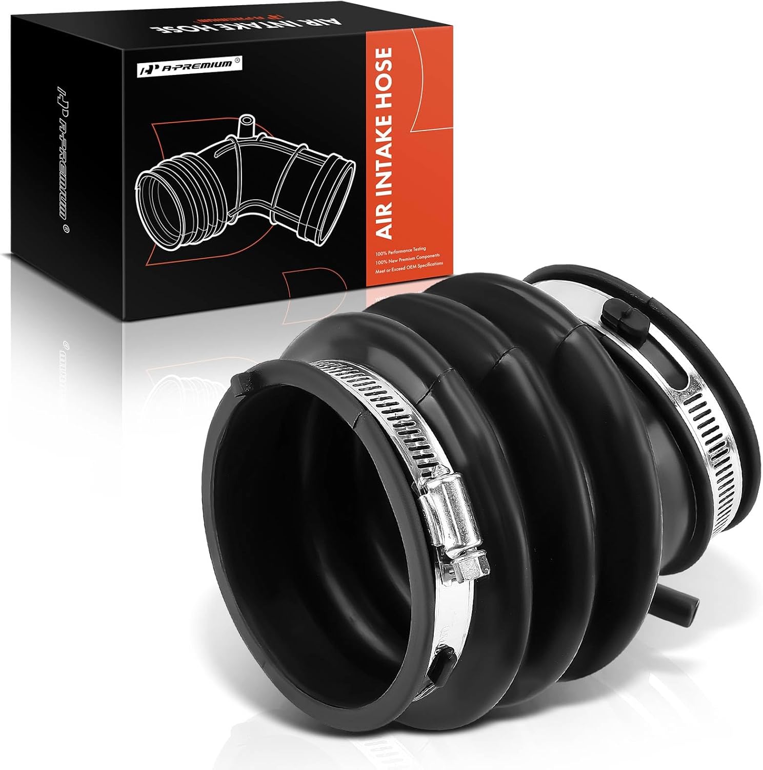 A-Premium Engine Air Cleaner Intake Hose Tube W/Clamps Compatible with Chevrolet Impala 2006-2011, Monte Carlo 2006-2007, 3.5L 3.9L