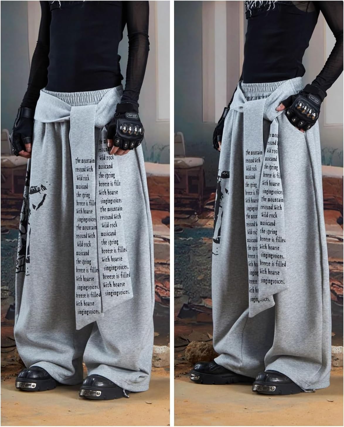 Skateboard Frog Baggy Sweatpants Men Women Y2K Hip Hop Streetwear Curved Wide Leg US Retro Graphic Print Casual Pants