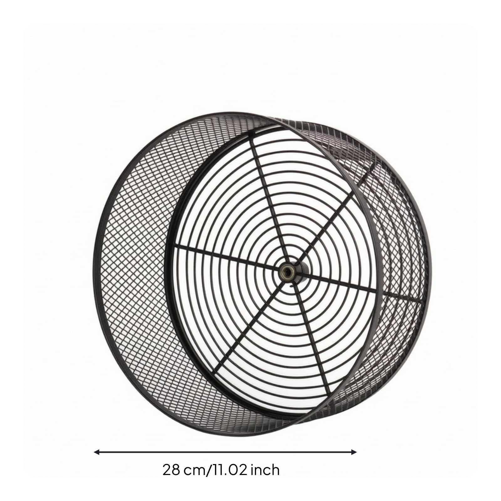 Roue pour Hamster Silencieux, Noir, 28 Cm | Multifonctionnel, Roue Course pour Rongeur, Inoxydable, parc, Hamsters, Écureuils