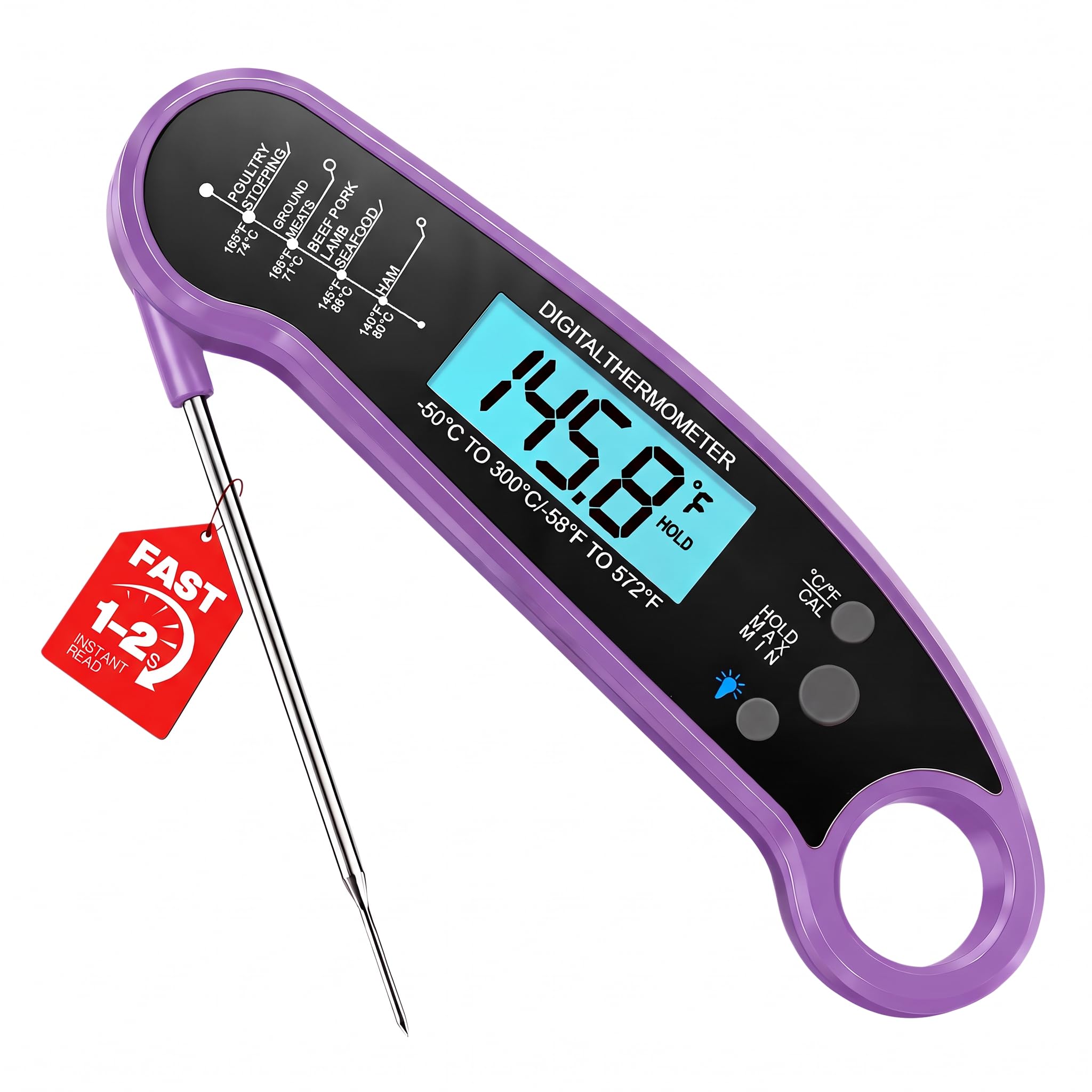 Meat Thermometer Digital, Instant Read, Food, Cooking, Grilling