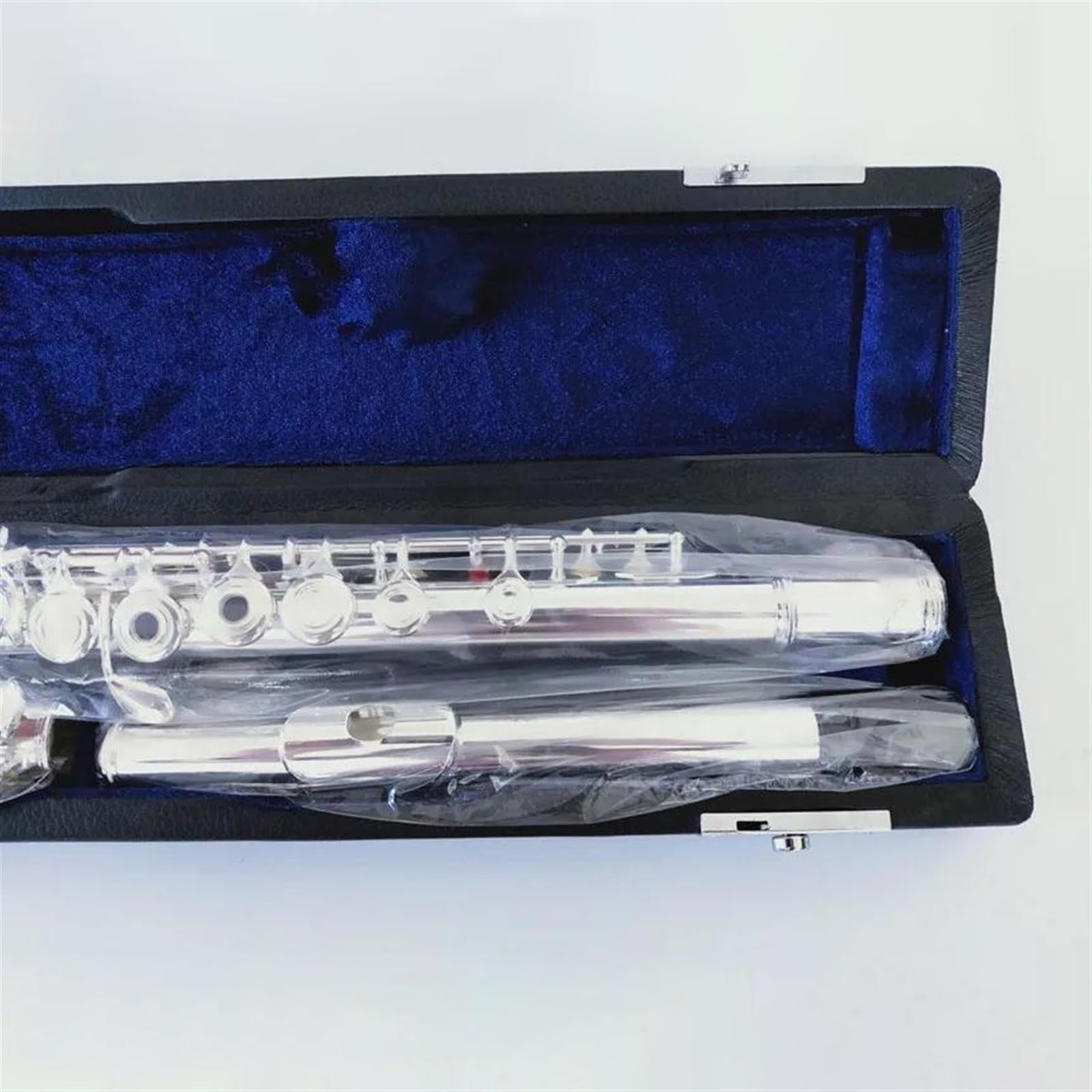 Corpo In Nichel Argento 17 Fori Aperti Chiave C Tune Strumento Flauto Flauto E-Key Placcato Argento Con Custodia Flauto Traverso Kit