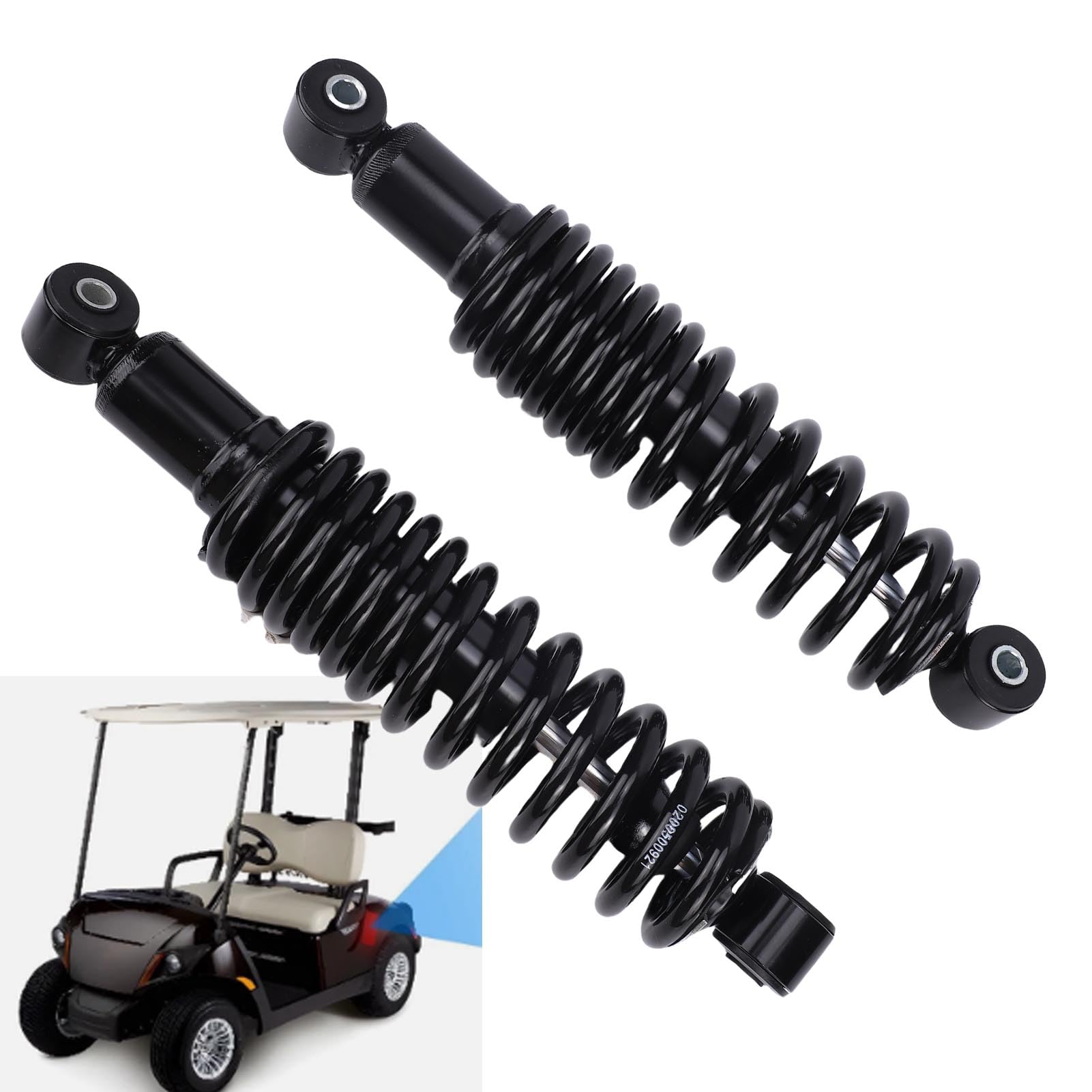 2 szt. Wytrzymałych Tylnych Amortyzatorów ze sprężyną, Zamiennik do Wózków Golfowych z Silnikiem Gazowym G16, G19, G20, G22, G29, Wyprodukowanych w 1995 r. i Późniejszych,