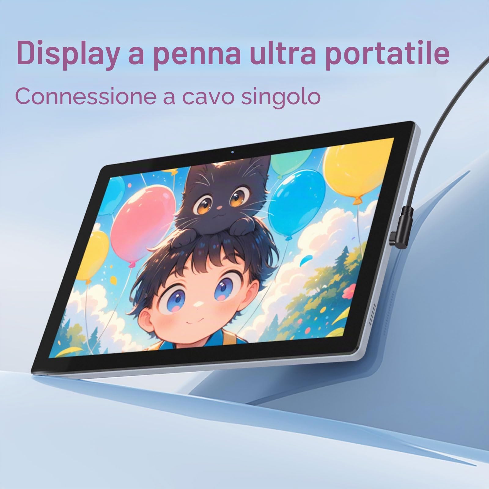 Tavoletta Grafica Dal Design Elegante BT-101A Schermo IPS 10,1 Pollici con Penna per Livello di Pressione 16384 per, Blocco Disegno Digitale Designer di Bambini