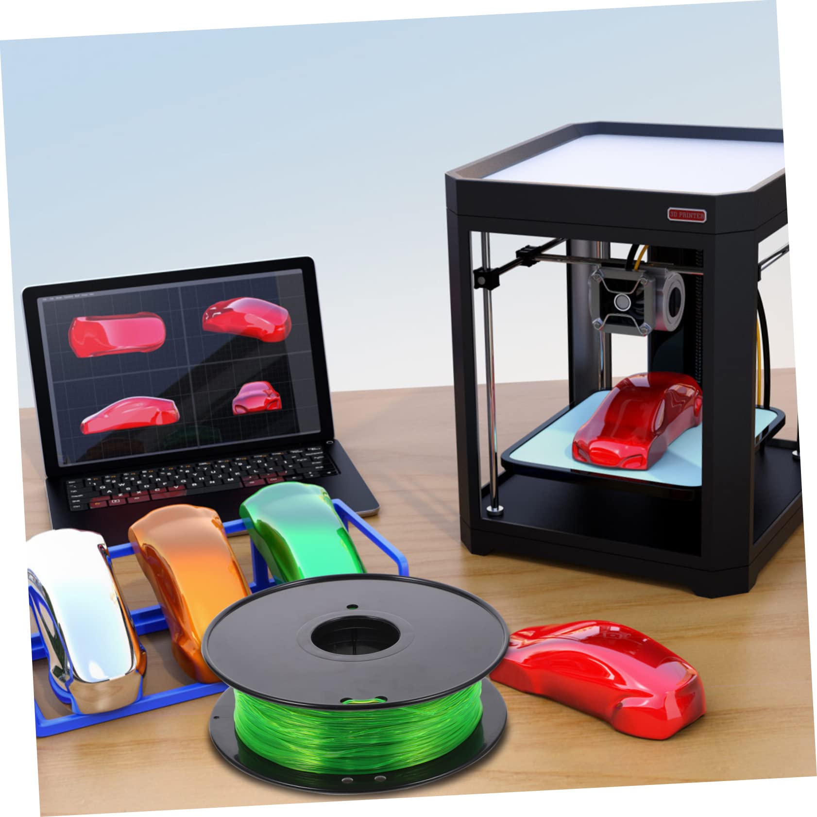 1,75mm Tpu Filament 1kg Transparent für 3d-drucker Patentiertes Verstopfungsfreies 3d-druckerzubehör Installieren Grün Zufällige Farbe