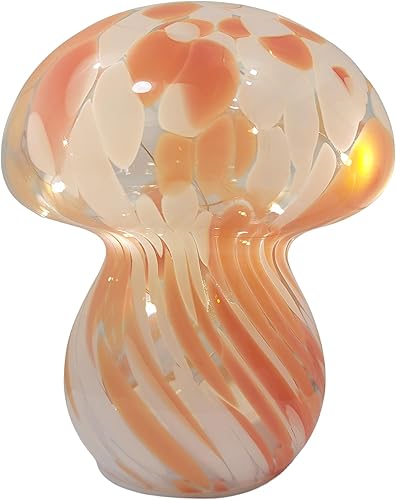 Miniatura 10 de Lámparas de mesa de seta Luces nocturnas Lindas Lámparas de noche de vidrio para mesita de noche Lámparas de escritorio para recámara Sala de estar