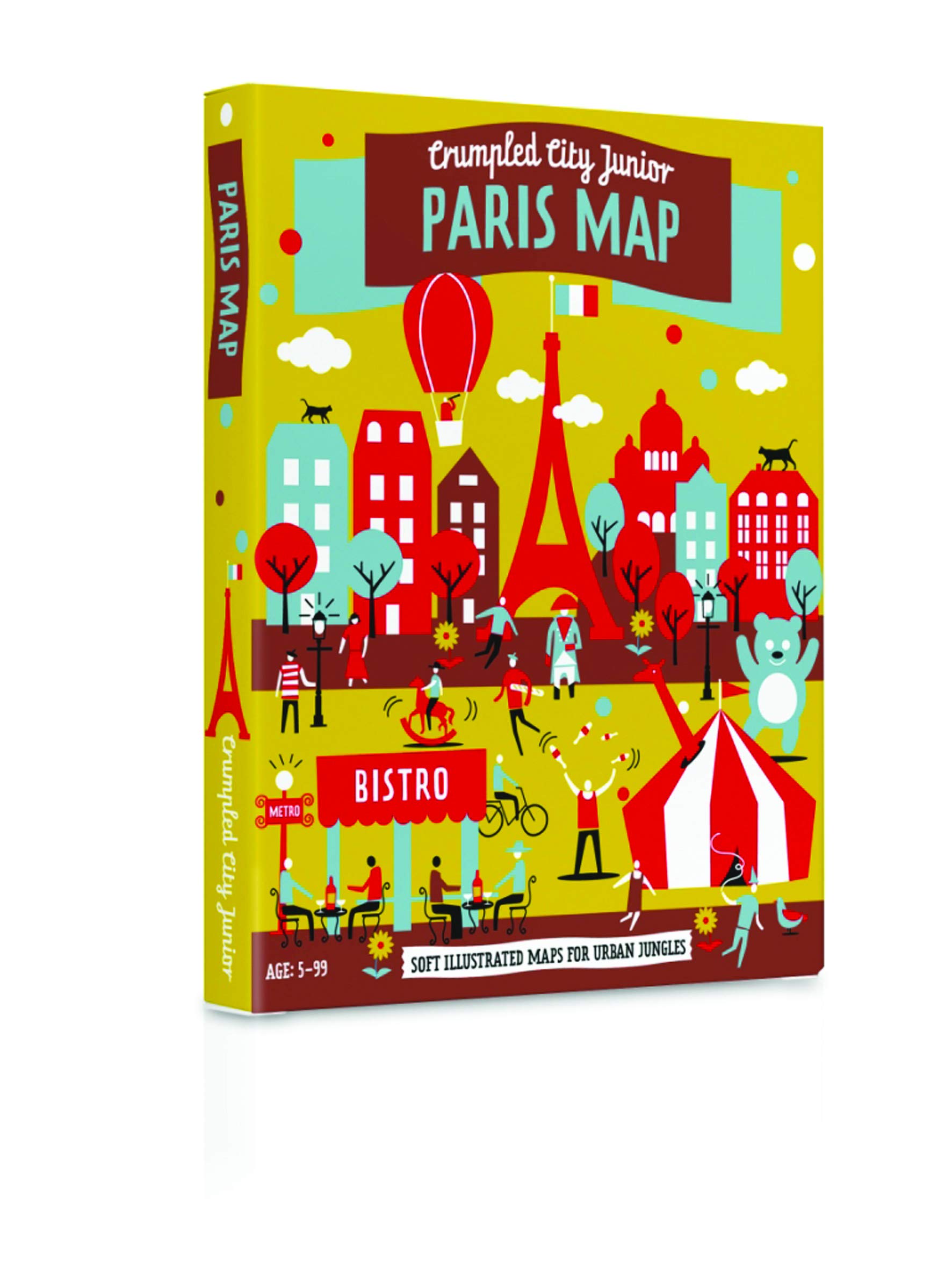 Junior Paris Crumpled City Map : plan imperméable et froissable pour petits nomades - 5