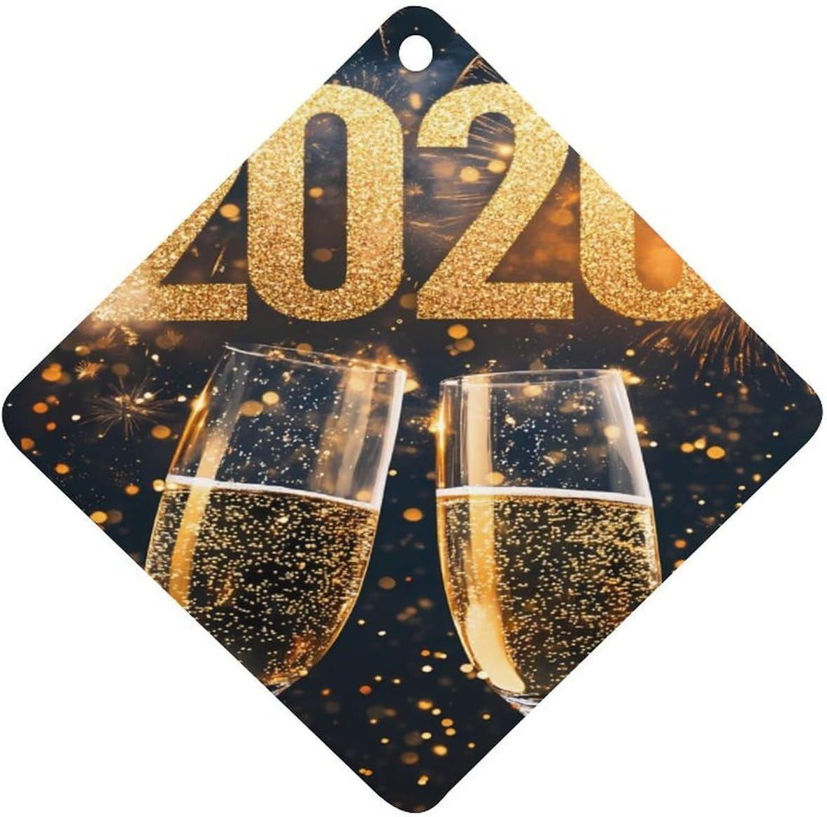 Happy New Year 2026 Car Air Freshener Hanging Scented Cards Accessories for Automotive Home Rooms Wardrobe
