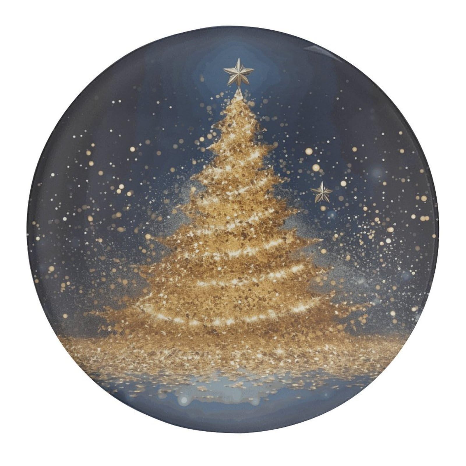 Fekiloot Style-38 Golden Glitter Christmas Tree Refrigerator Magnet Fridge Magnet1 Pcs