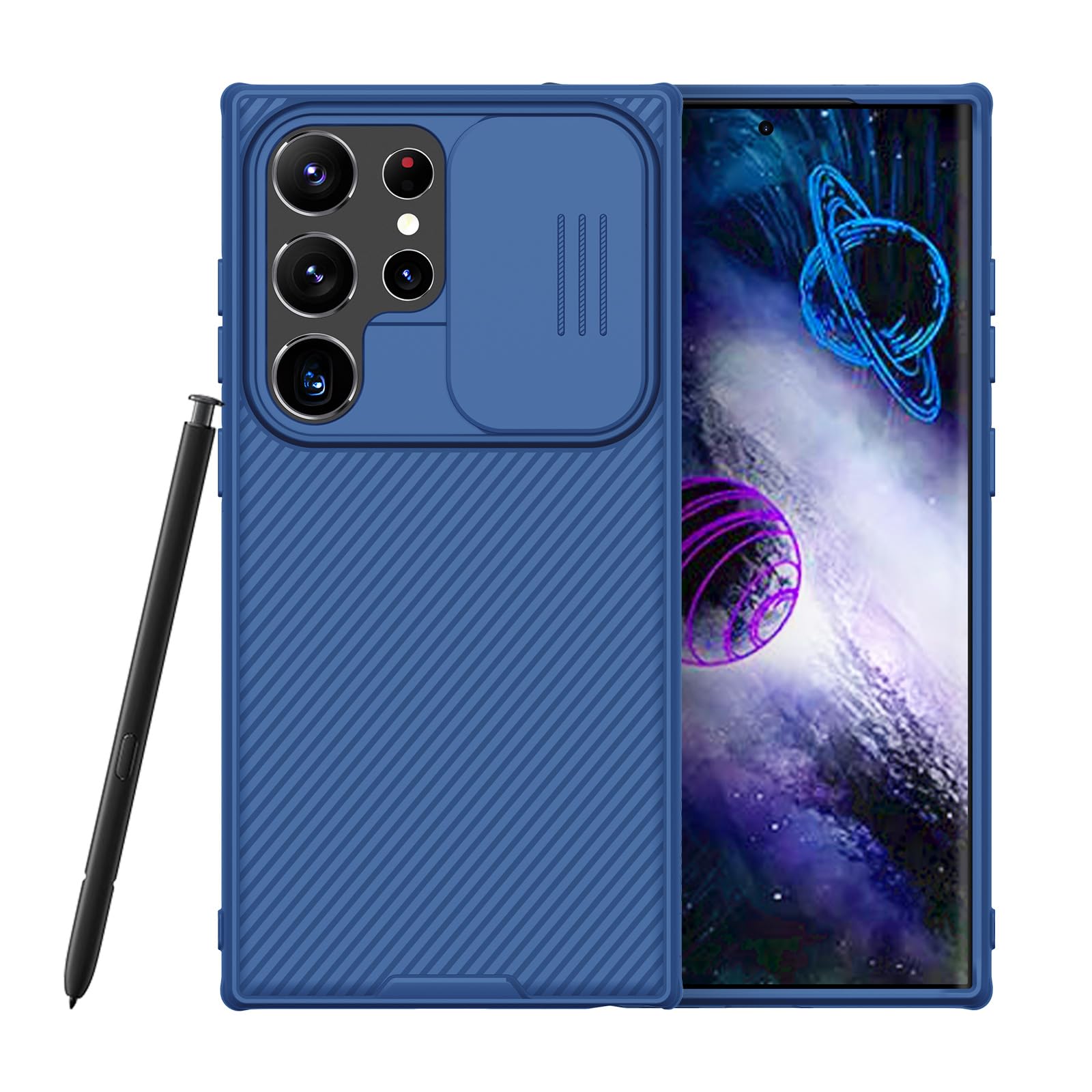 Nillkin Galaxy S24 Ultra Case with Camera Cover, CamShield Pro for Samsung S24 Ultra 5G Phone Case, Slim Fit Thin Shockproof Cover (6.8 inch) (Blue) (B0CQV34HBH) Amazon Price History, Amazon Price Tracker