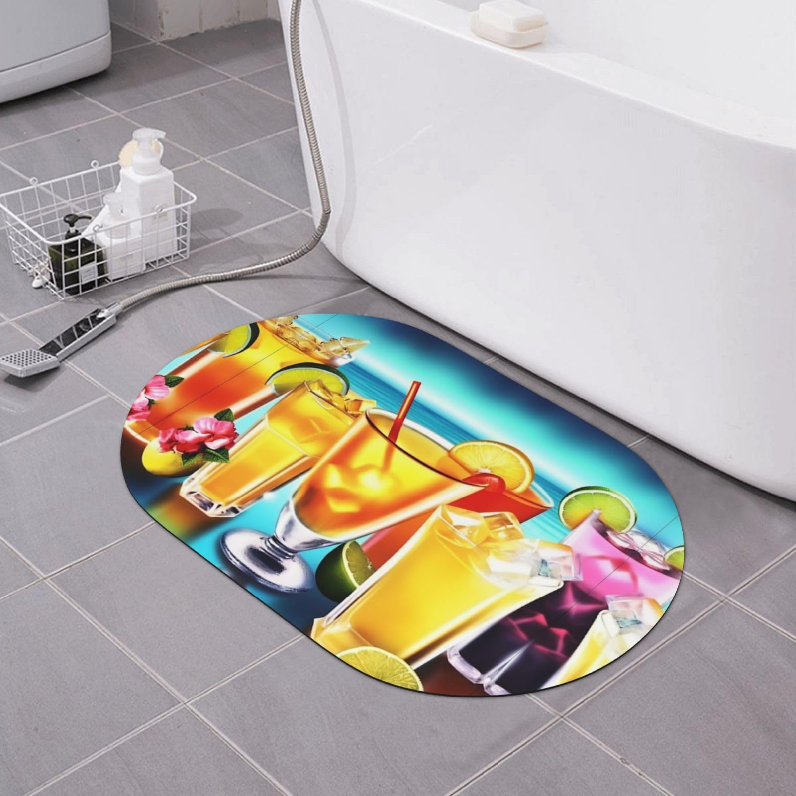 Paillasson de salle de bain super absorbant avec envers antidérapant de 40 x 60 cm