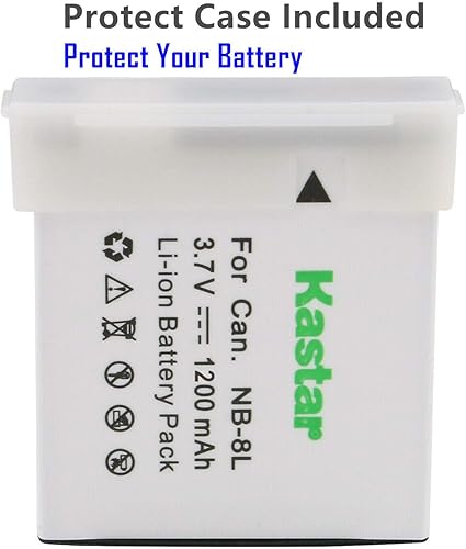 Miniatura 6 de Kastar Reemplazo del cargador de batería de pared de CA para Canon NB-8L NB8L, NB-8LH NB8LH, Canon CB-2LA, cargador CB-2LAE, Canon PowerShot A2200,