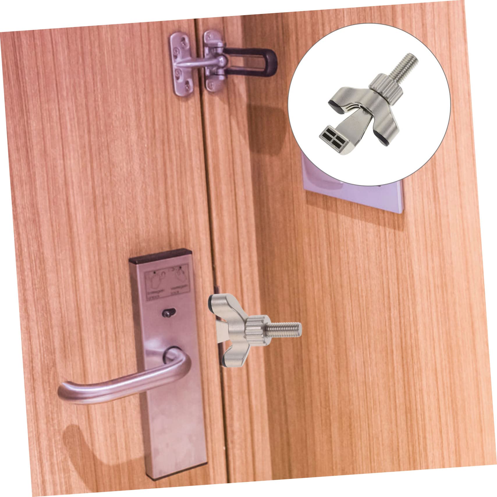 Tragbares Türstopper Sicherheitsschloss für Tür, Silber