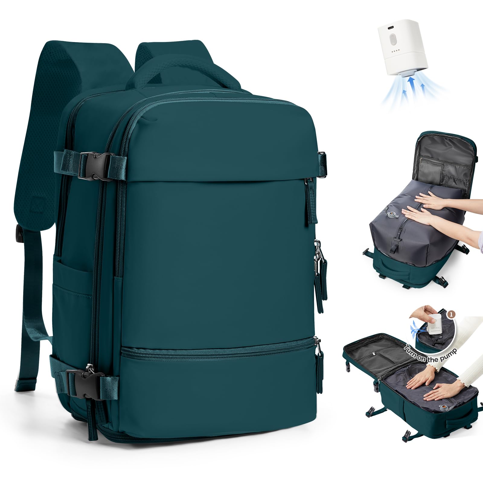 SZLX Zaino Ryanair 40x30x20 Sottovuoto con Pompa Bagaglio a Mano