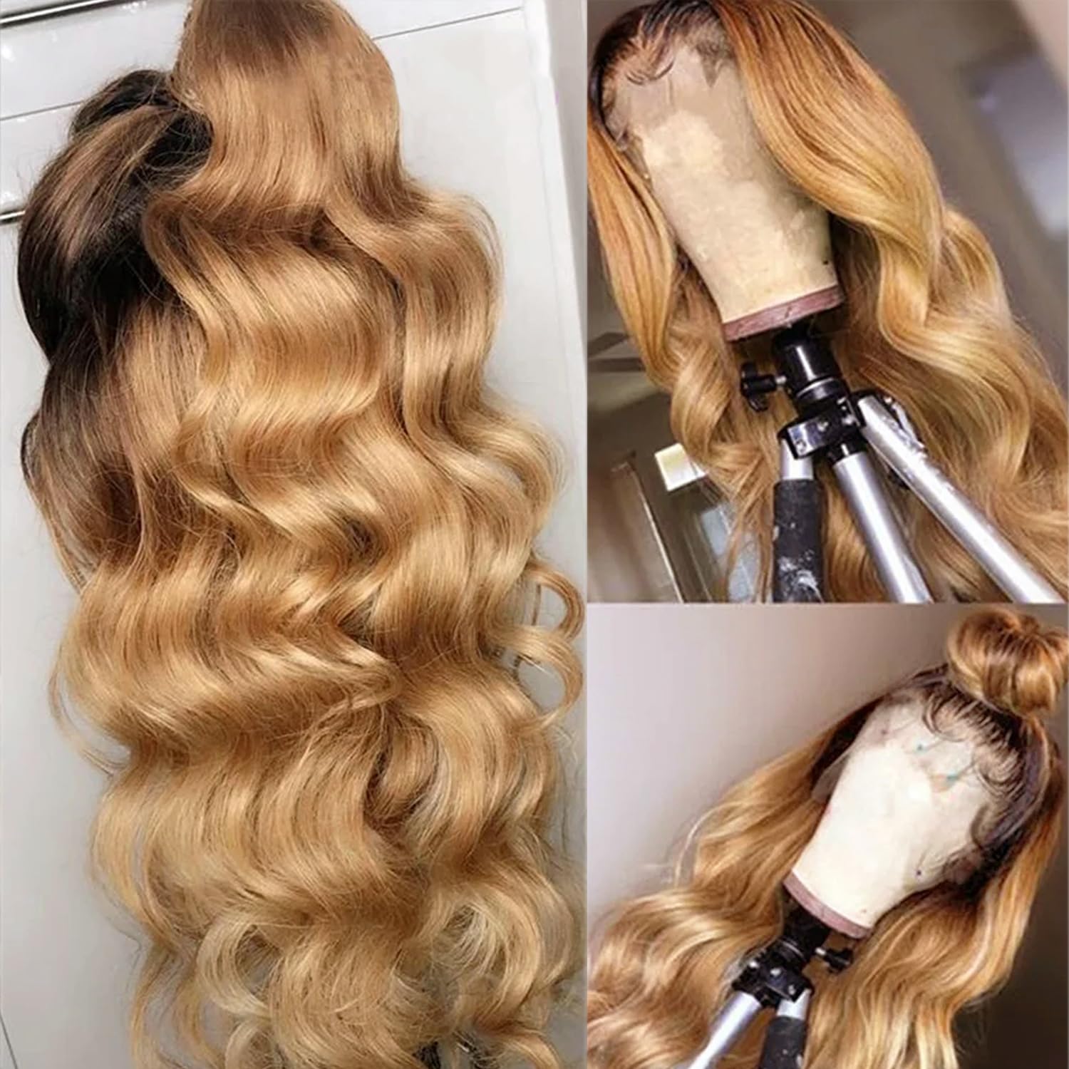 Amazon.com : Ombre Lace Front Wig Human Hair 32 Inch 13x6 