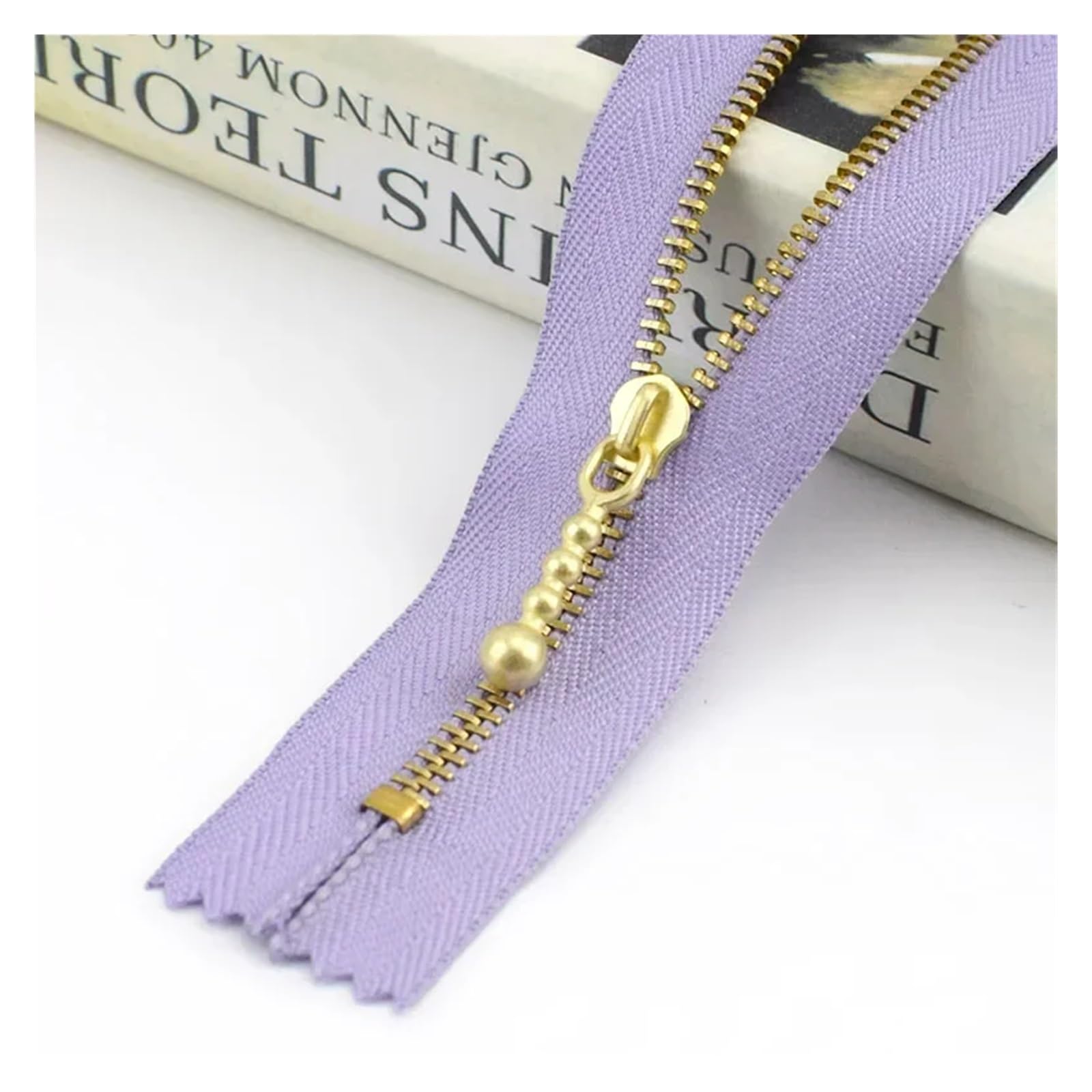 Cerniera Lampo 5/10 Pz 3 # Cerniere in metallo 12-40 cm Chiusura con cerniera chiusa for borse Scarpe Borse Kit di riparazione con cerniera Accessori for cucire Cucito Giacche ( Color : A4-16-Purple-