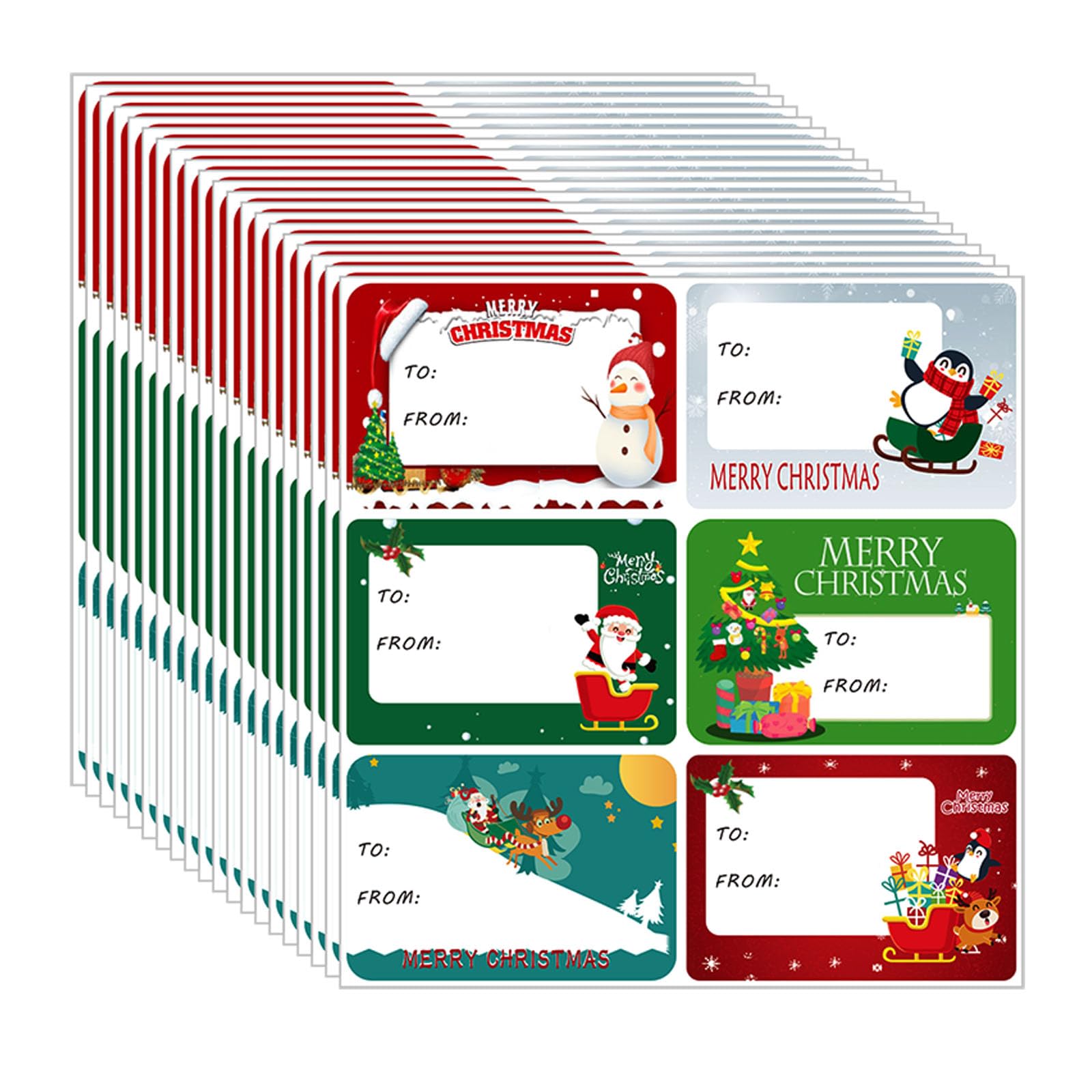 120 PCS Christmas Tags Stickers, Merry Xmas Gift Tags & Labels Christmas Stickers Labels