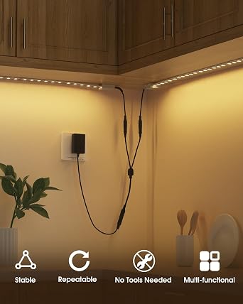 HitLights LED Strip Connectors 2Pin 8mm LED Connector Kit Include Solderless Gapless Connector, 6Inch Jumper, DC Female, DC Jack Splitter for LED Light Strips