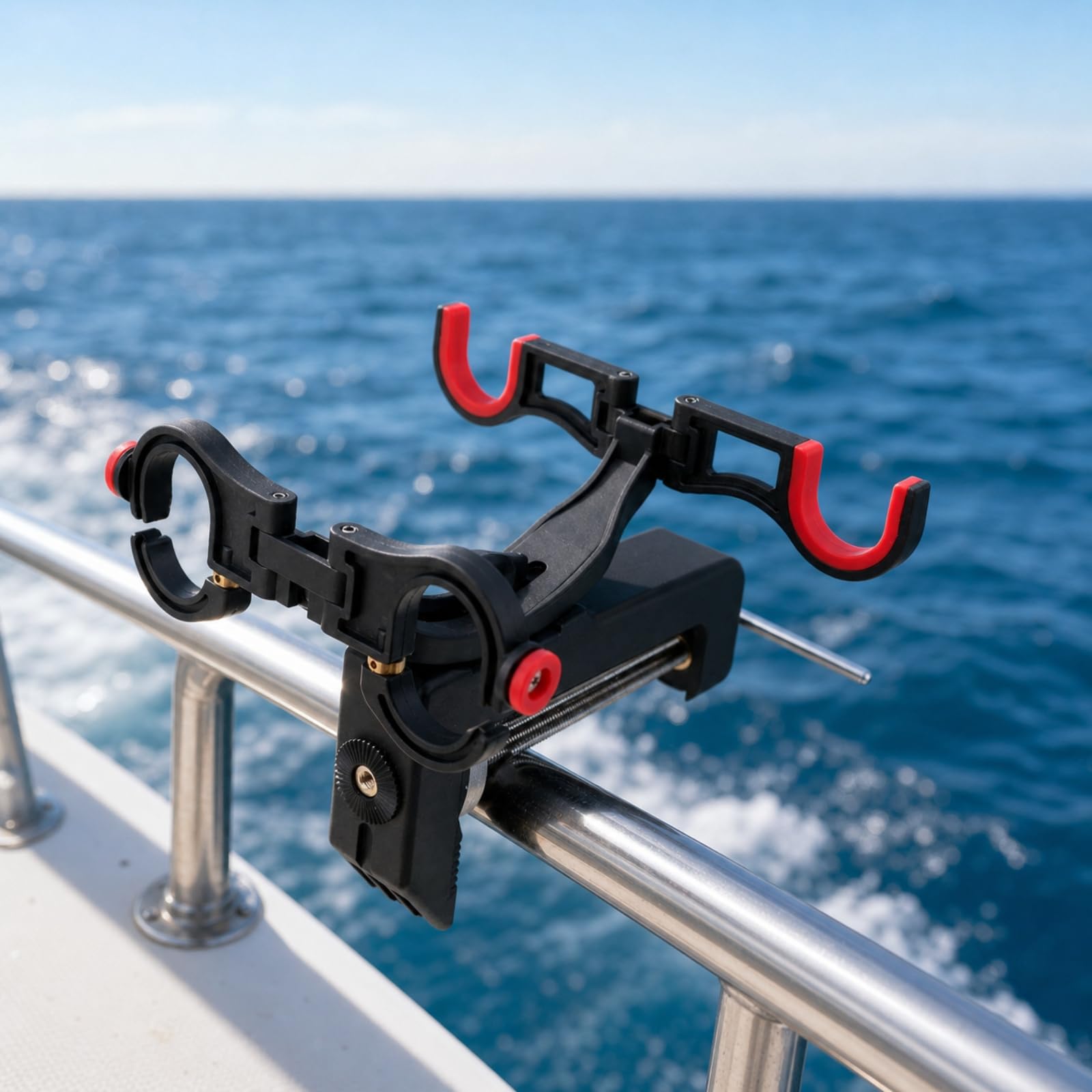 Gralara Portacanna da Barca a 360 Gri Portacanna con Morsetto Pieghevole Reggicanna con Morsetto per Pescatori