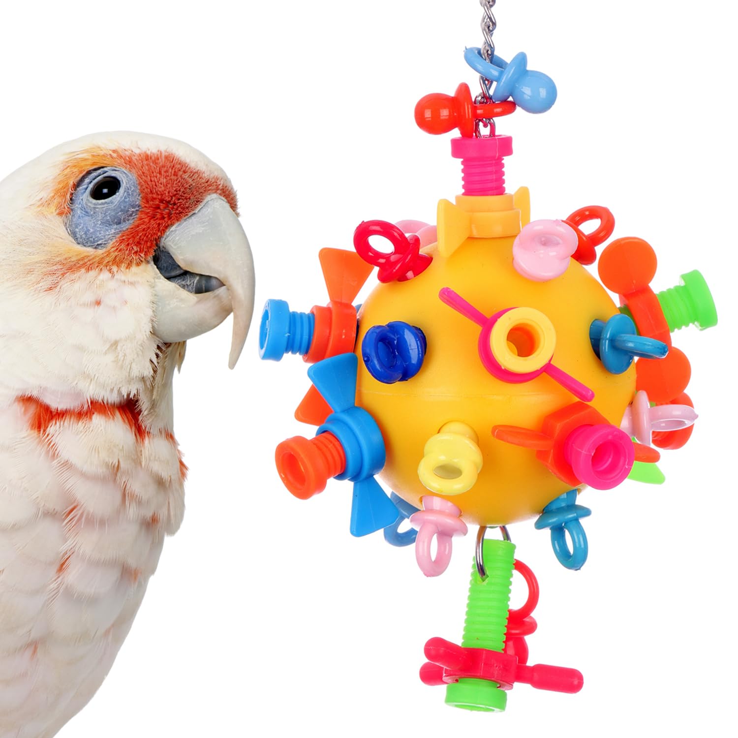 Super Bird Creations SB1215 Screwball Bird Toy - Interactive Mechanical Bird Toy for Large Birds - African Greys, Parrots, Small Cockatoos, Mini Macaws - Encourages Exploration and Physical Exercise
