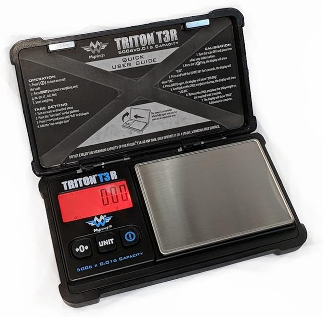 My WEIGH Triton T3R Rechargeable 500g x 0.01g Precision Pocket Scales