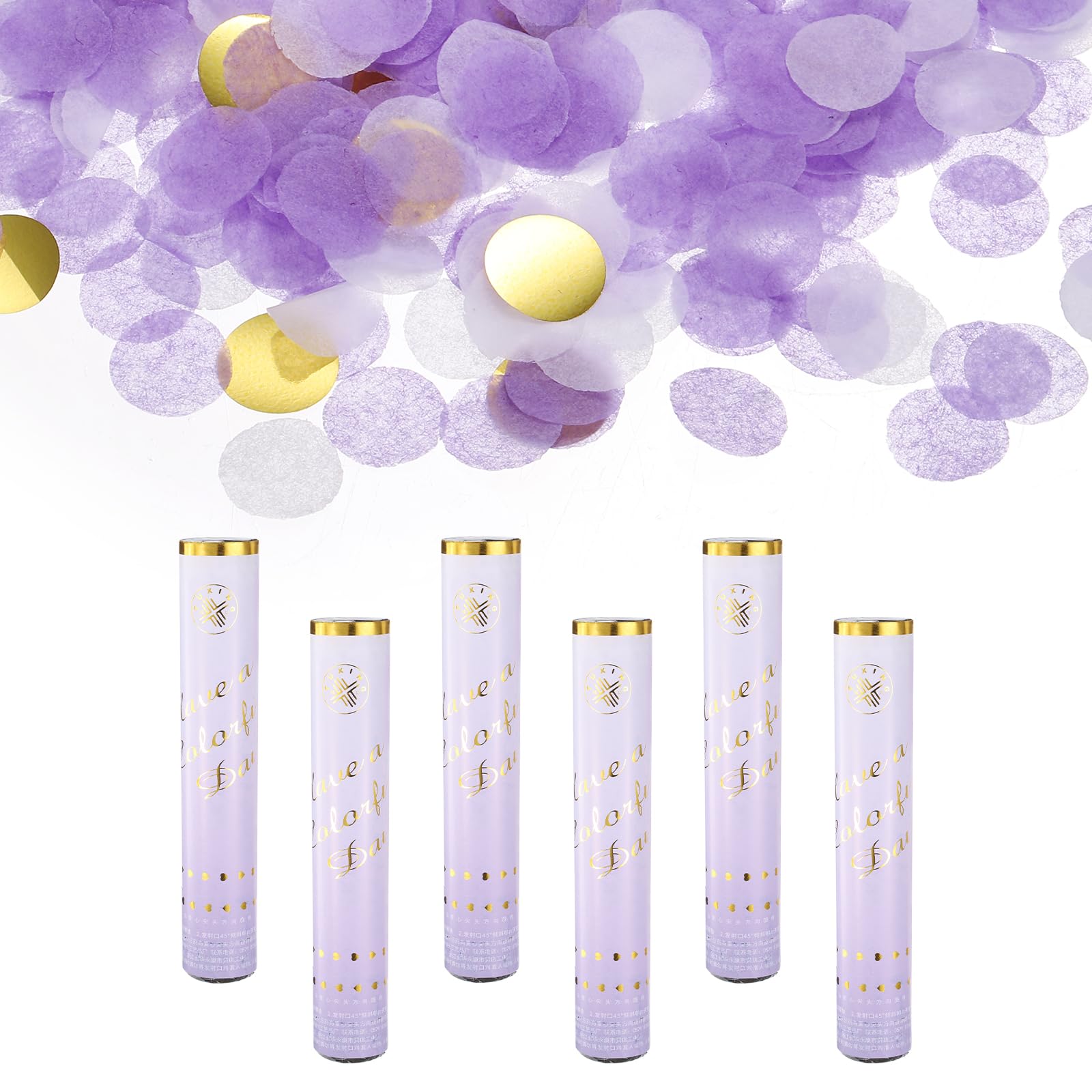 QUARKZMAN 6 Piezas De Confeti Para Bodas 12" Rosa Morado