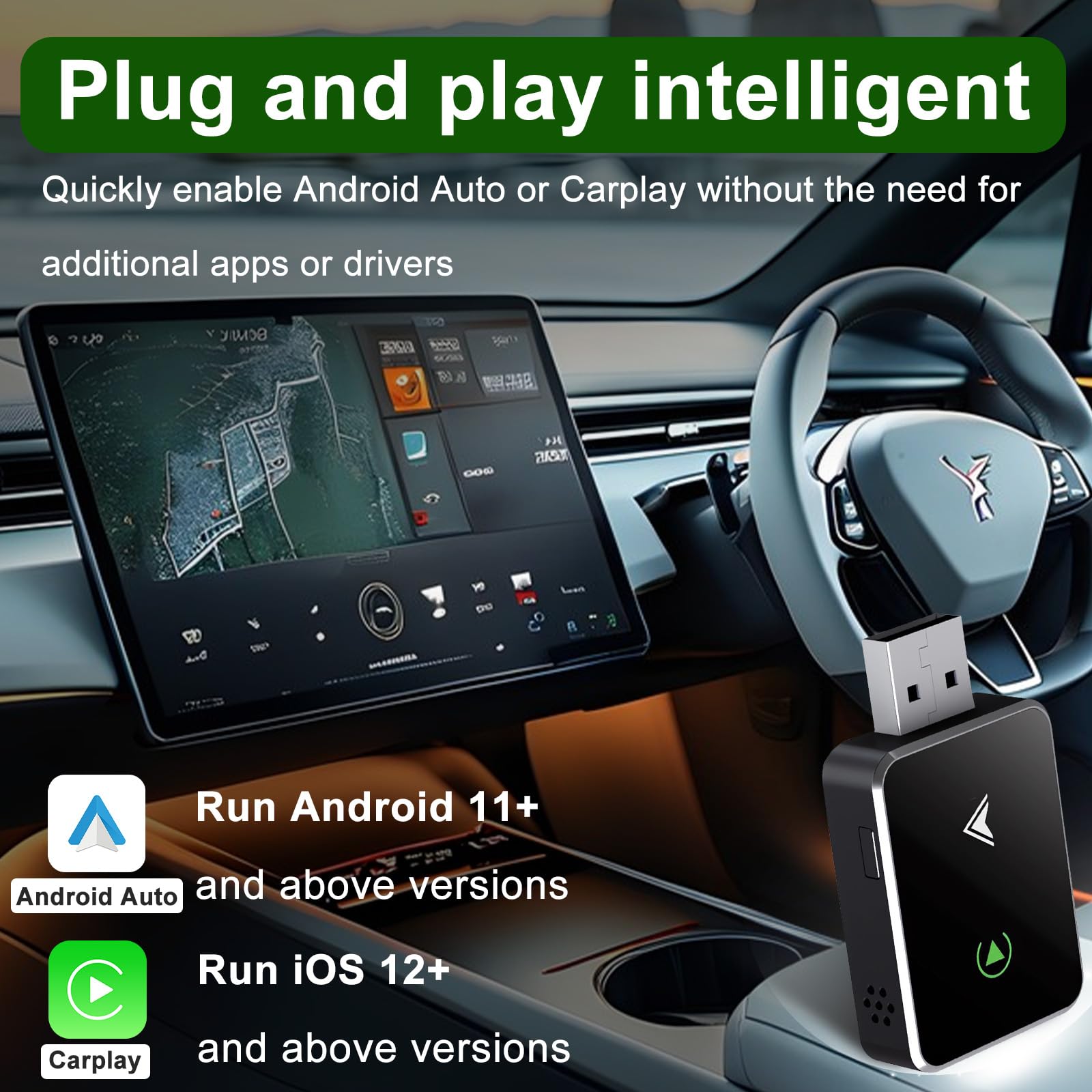 Adattatore CarPlay Wireless BOBOPACK 2-in-1 - Per IPhone, Plug & Play USB-C/A - Foto 10