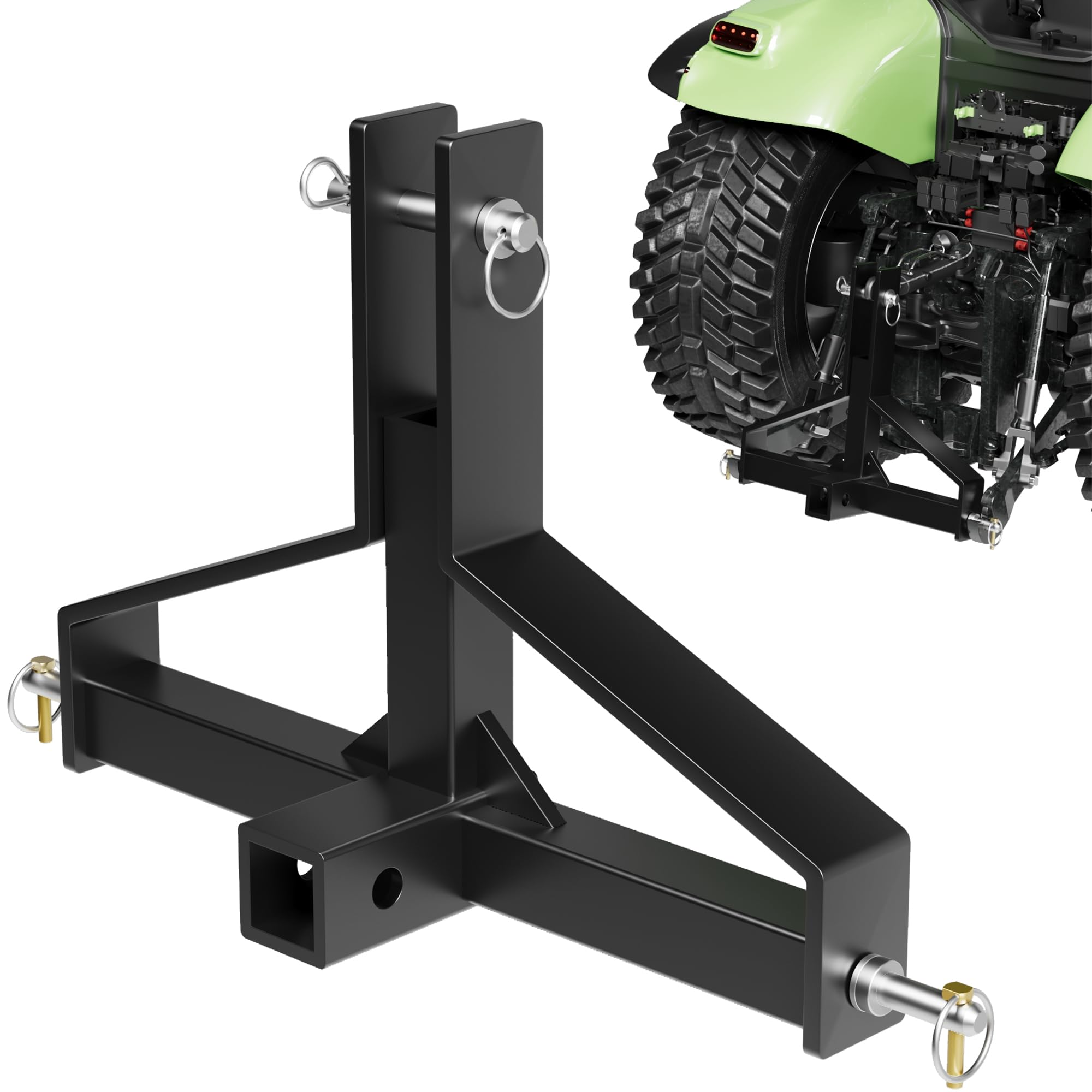 Garvee 3 Point Quick Hitch 2" Receiver Category 1,3 Point Hitch Attachments Compatible Category 1 Tractor,Heavy Duty 3 Point Hitch Farm Equipment and Subcompact Trailer Hitch Attachments