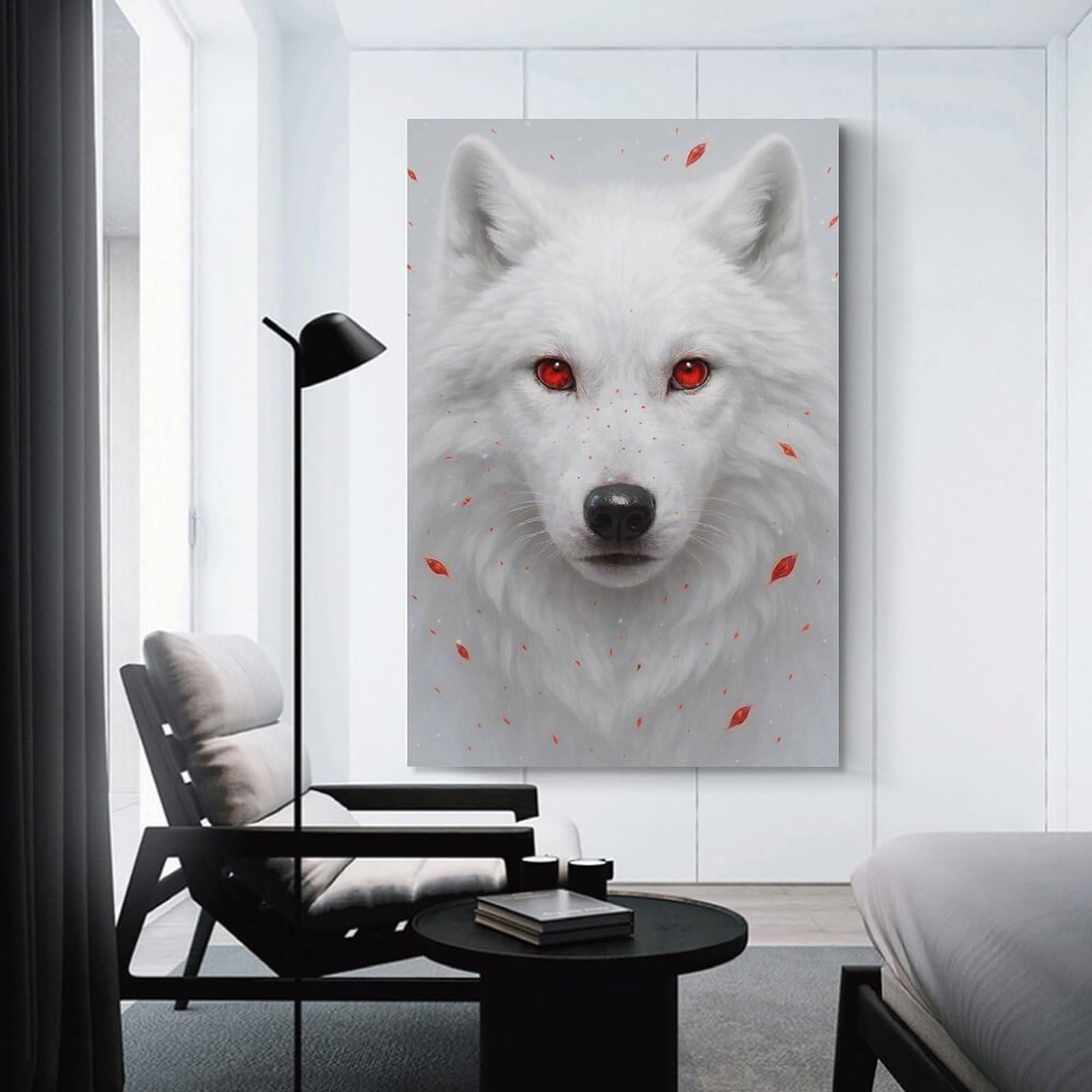 Junmoney Fierce Beauty Unleashed Canvas Wall Art 24x36inch(60x90cm), for Work Areas, Reading Rooms Or Studios, A Smart Decor Choice for Study Walls