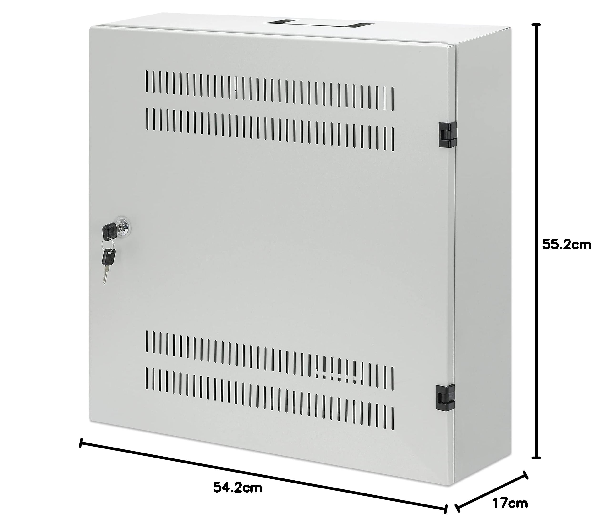 Intellinet Armadio 19" a Muro a Basso Profilo 4U 2U Grigio con montanti Orizzontali e Verticali