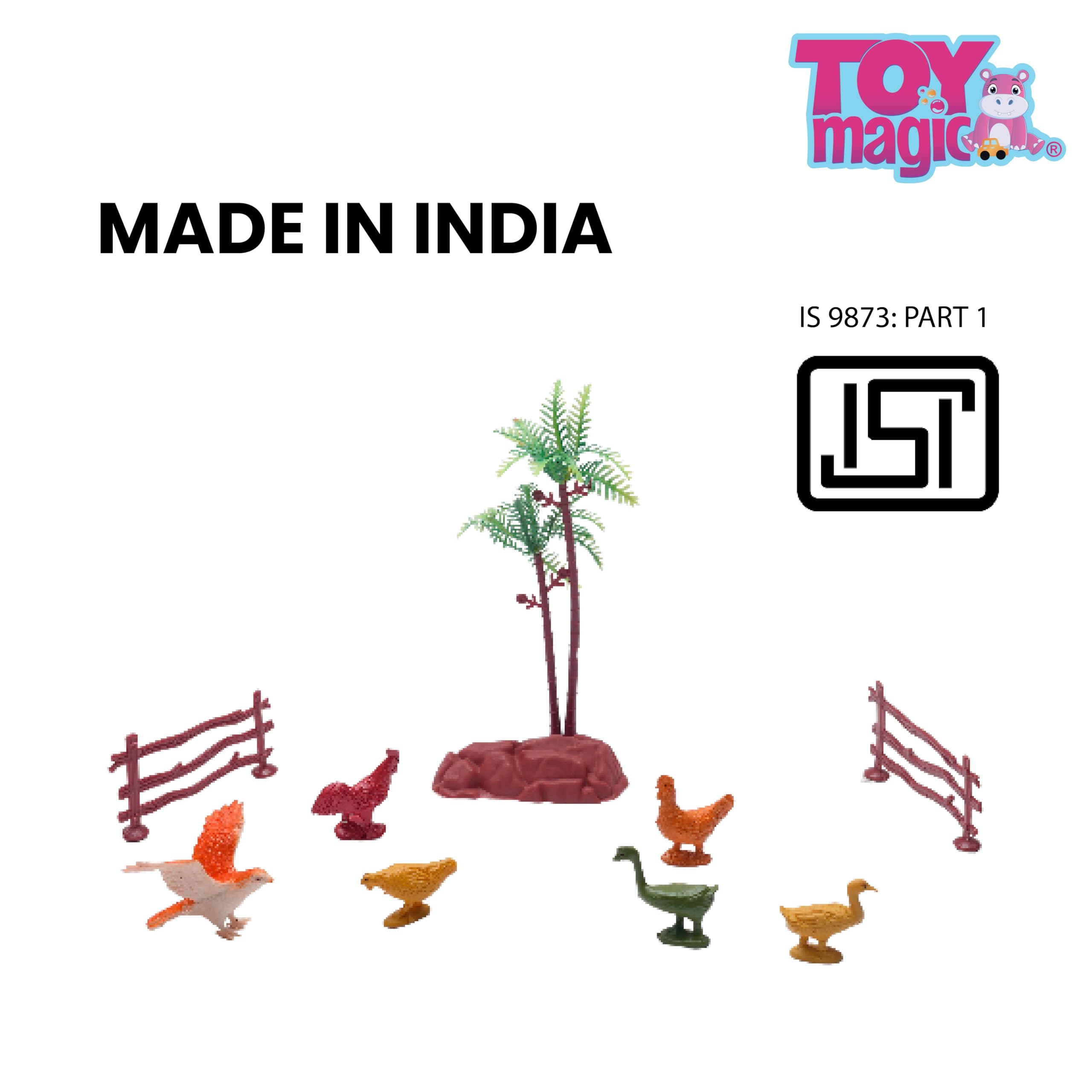 ToyMagic Animal Set 58Pcs | Includes 50 Realistic Animal Figurines and Accessories | Perfect for Educational Play and Imaginative Adventures | Ideal for Kids Aged 3 and Above 2