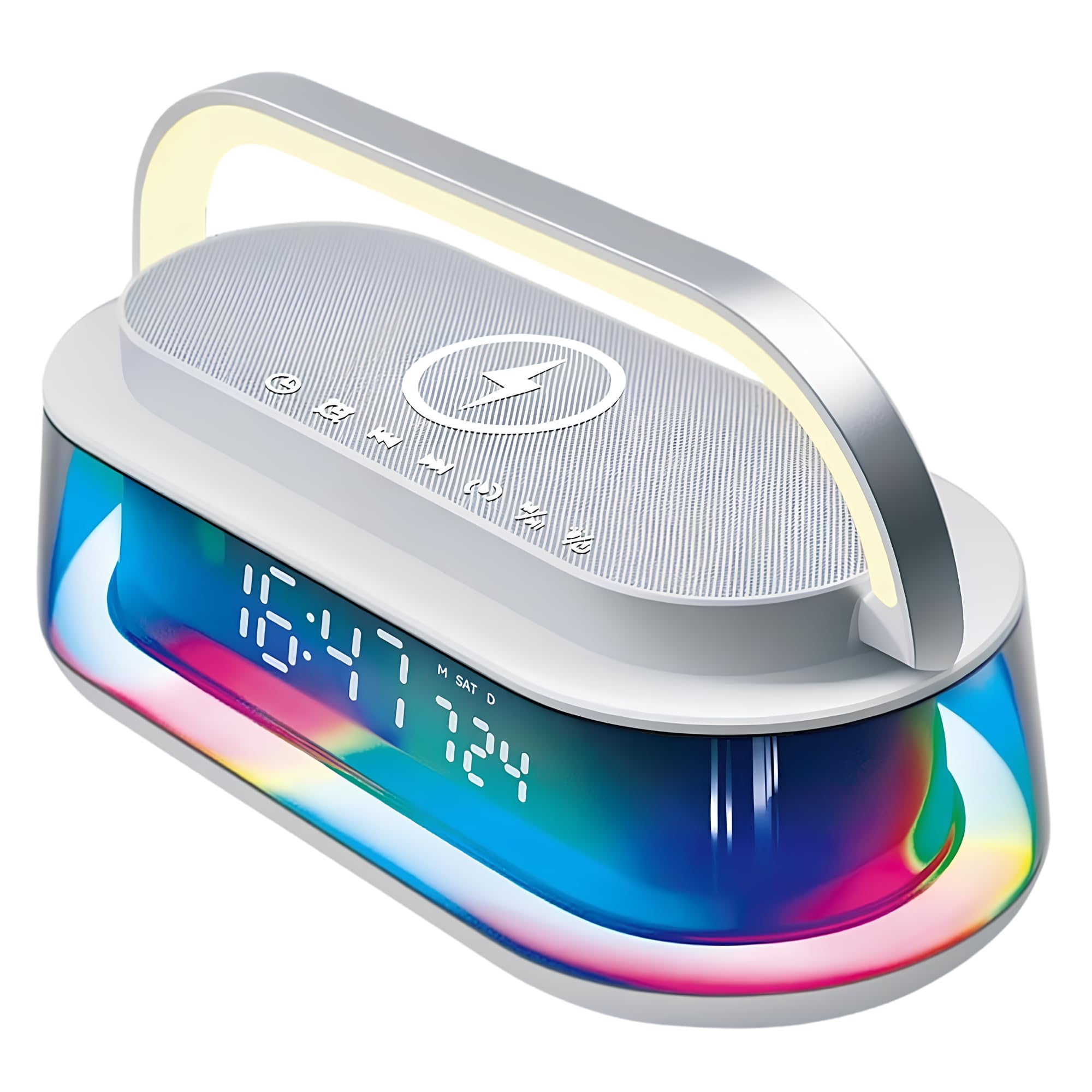 Drumstone 5 𝒀𝒆𝒂𝒓𝒔 𝑾𝒂𝒓𝒓𝒂𝒏𝒕𝒚 Alarm Clock Bluetooth Speaker with 15W Wireless Charging | 10W Stereo Sound | FM Radio, USB, TF & AUX Support | Multifunction Bedside Clock for Home, Office-picture-18
